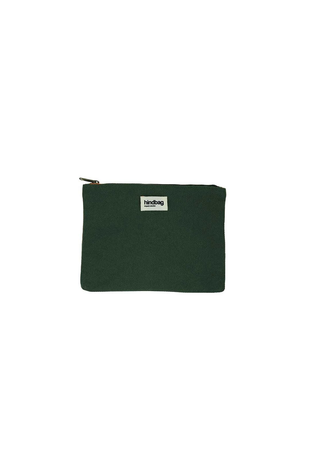 Cotton clutch bag HINDBAG Green