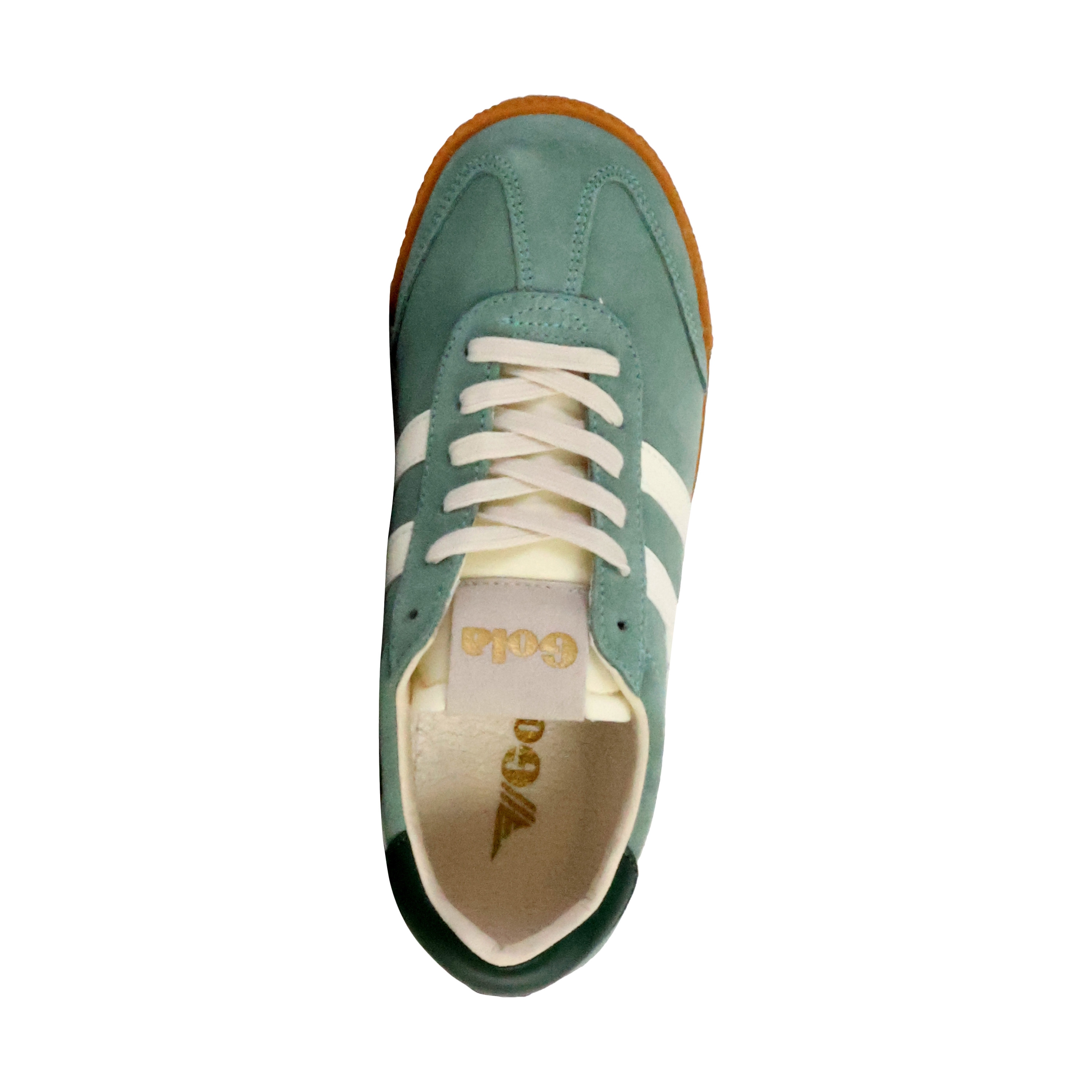 Low leather sneakers Elan GOLA Green