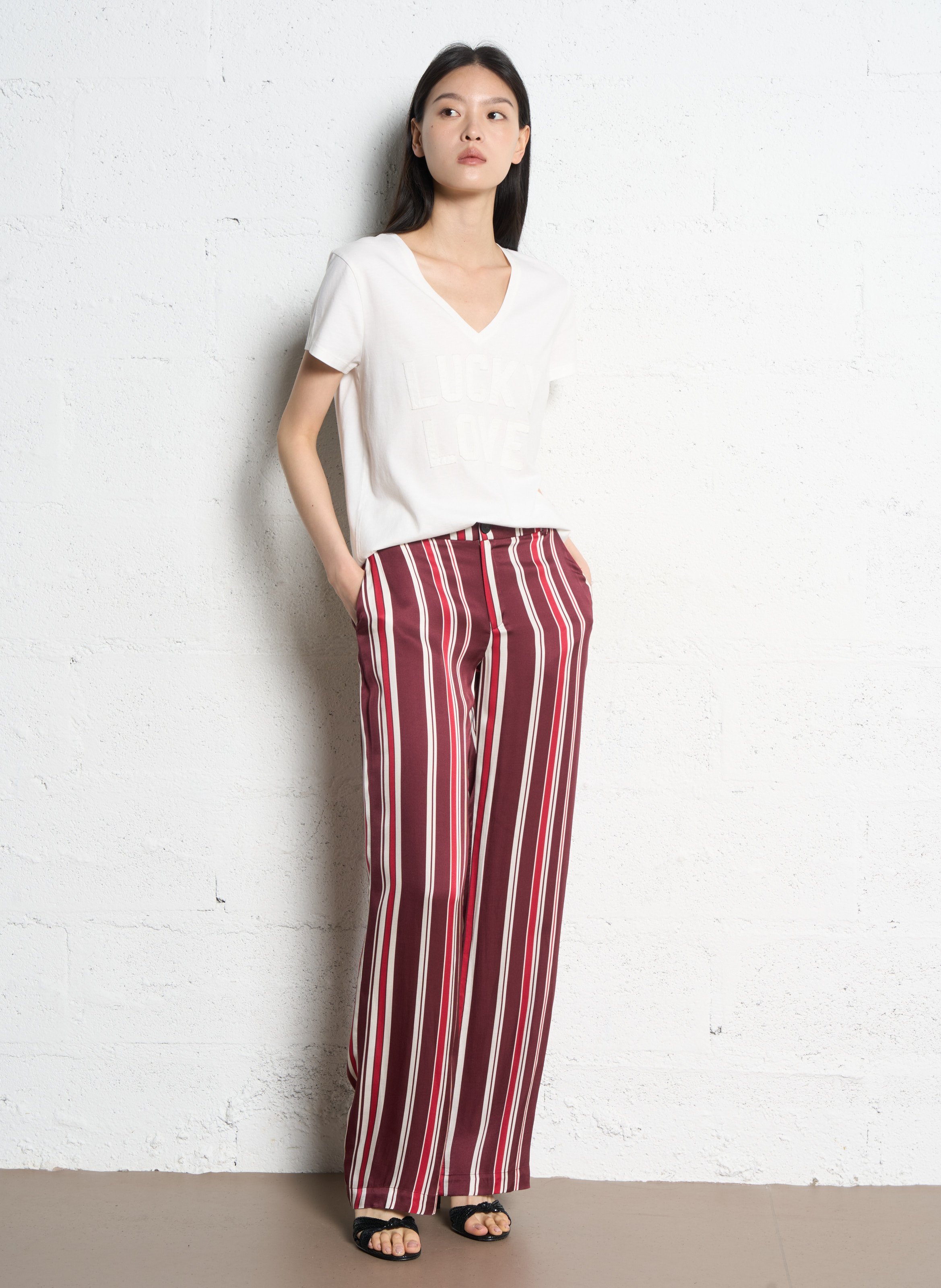 Basic cotton T-shirt IKKS White