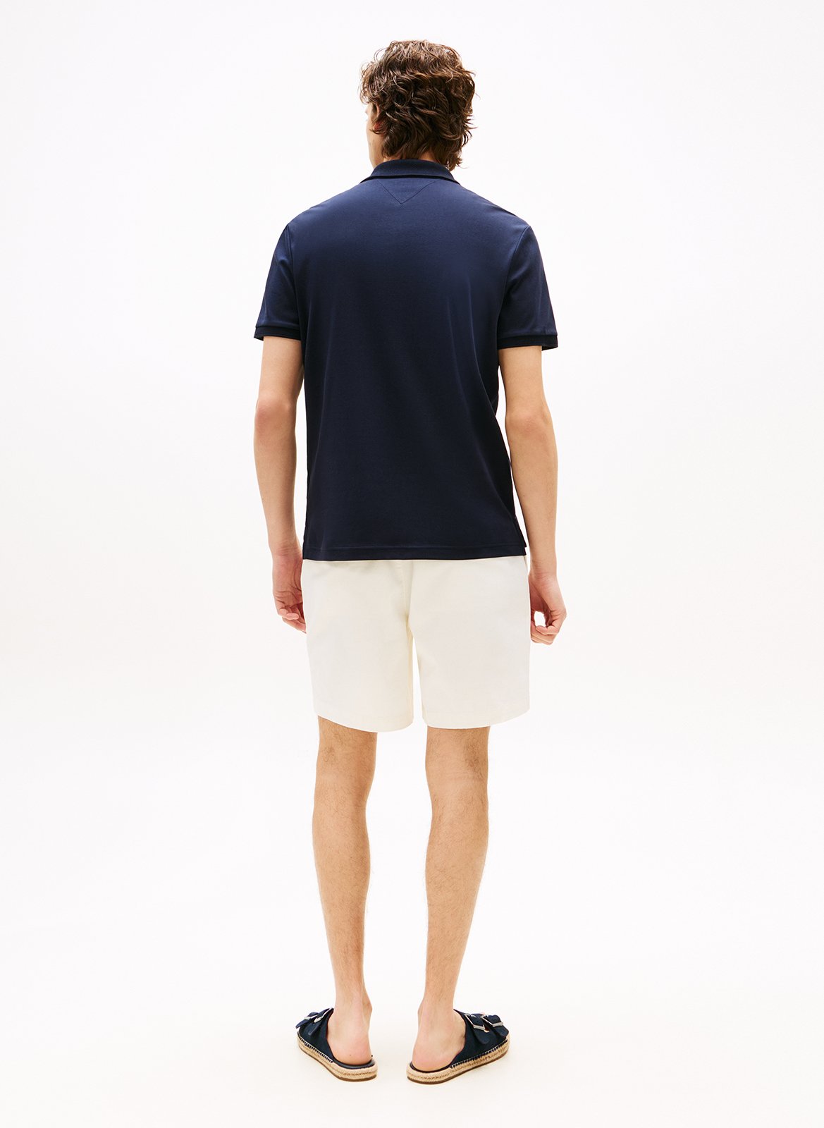 Polo droit en coton TOMMY HILFIGER Bleu