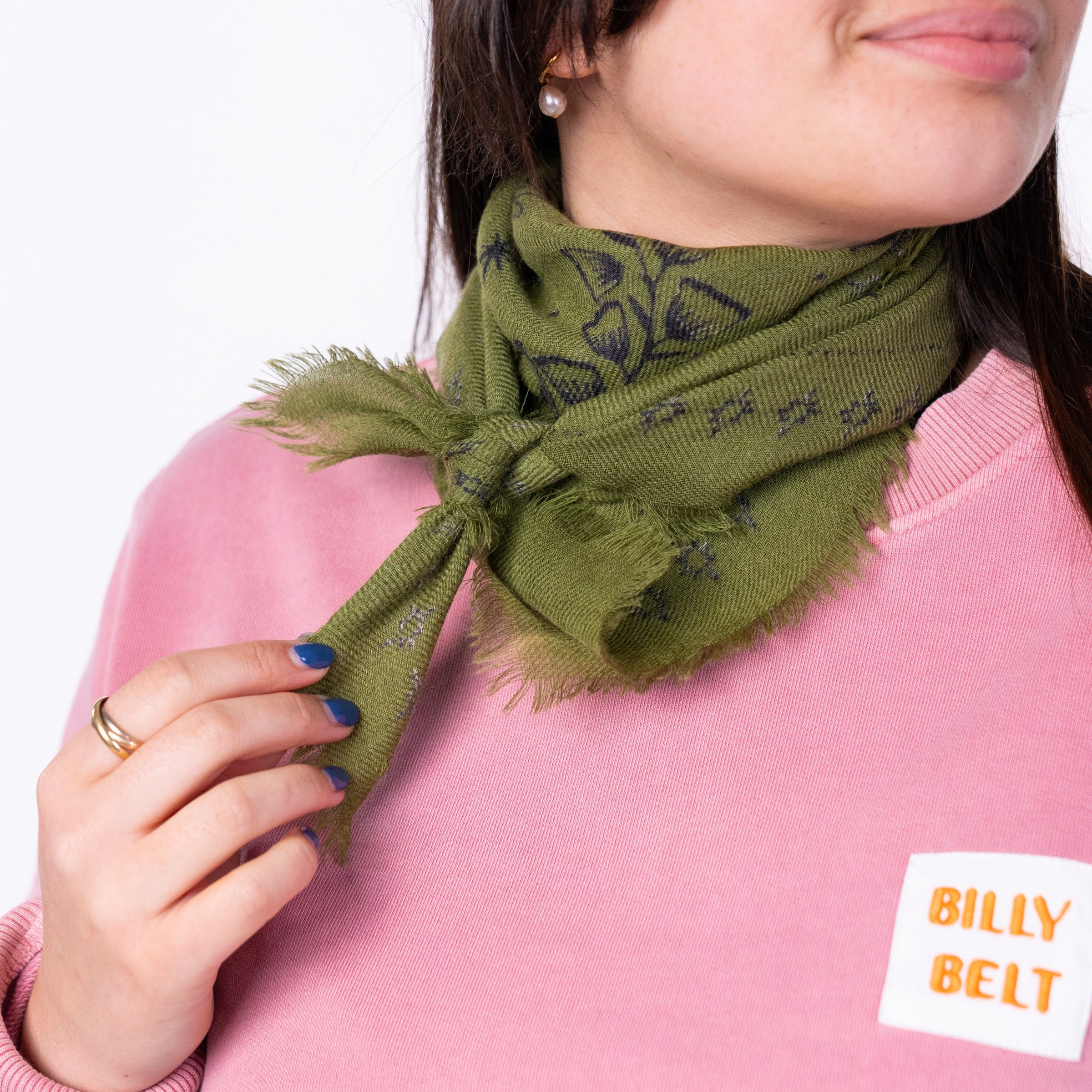 Small wool sasha scarf BILLYBELT Khaki