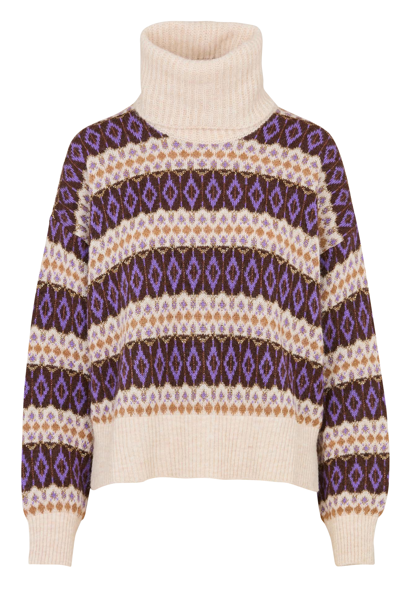 Elena - Pullover mit Stehkragen Violett