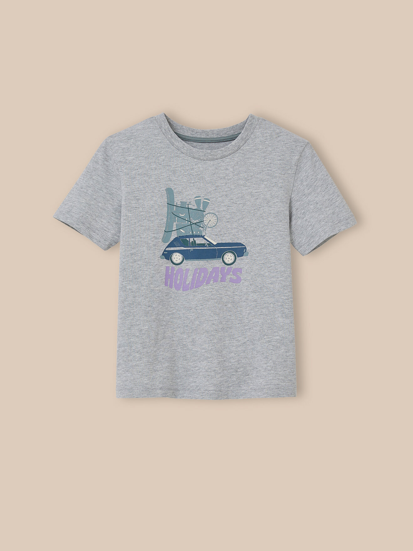 Organic cotton printed t-shirt CYRILLUS Grey