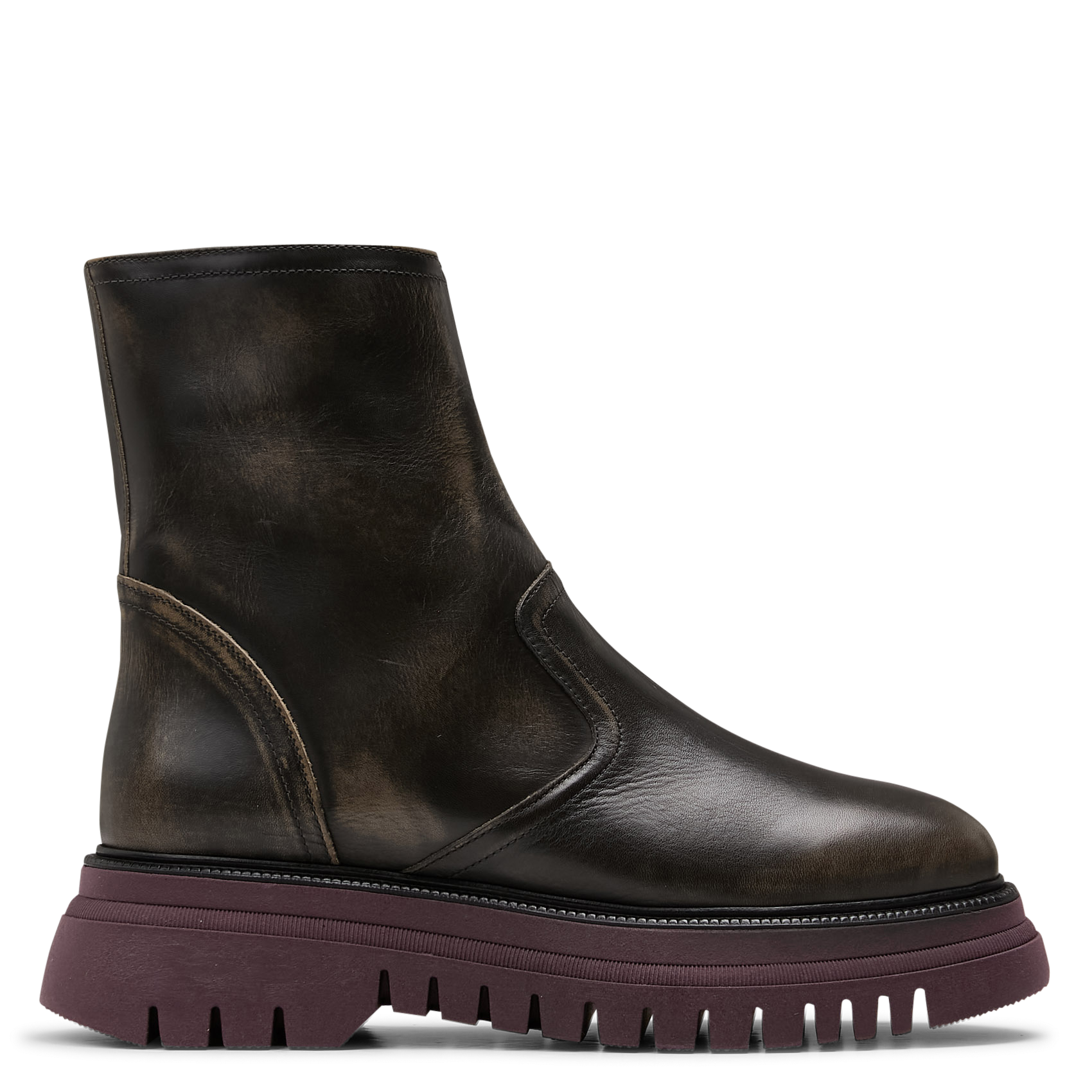 Lederstiefeletten ACOTE Schwarz