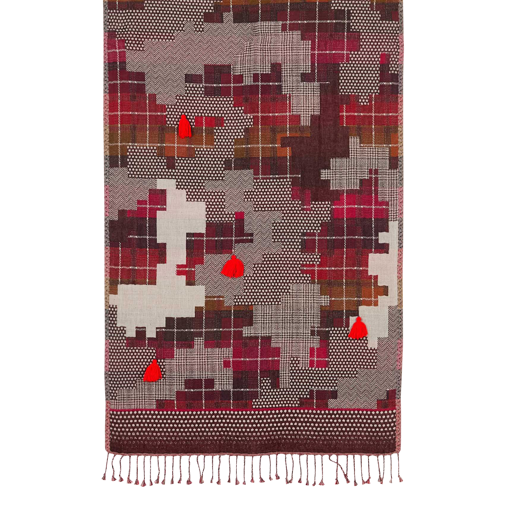 Echarpe en coton mélangé COTELAC Rouge