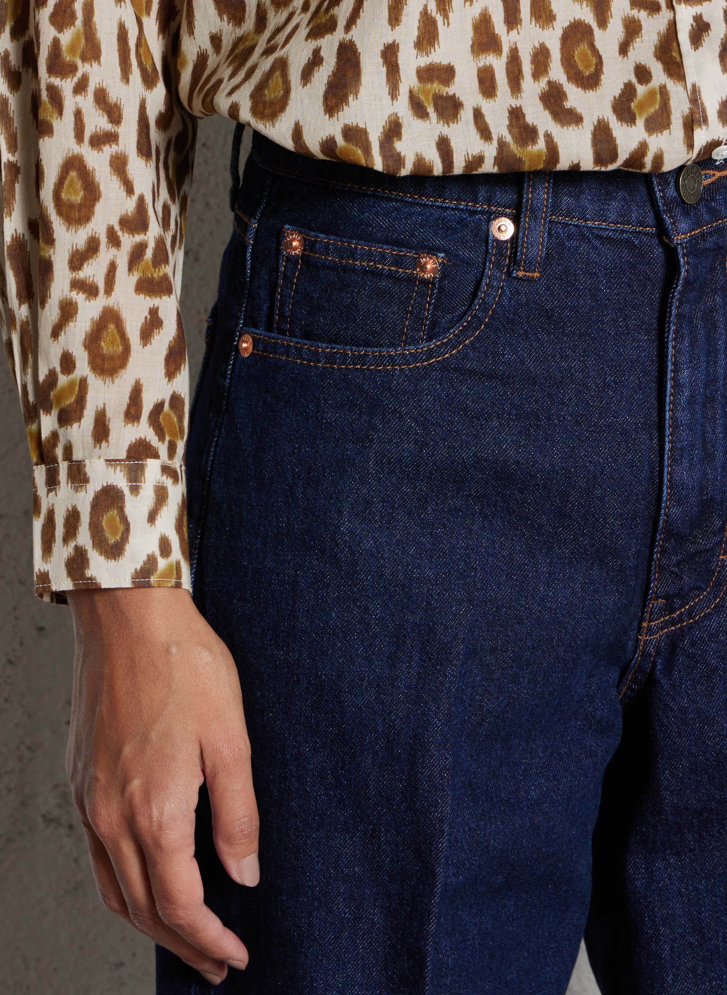 Grote katoenen jeans LAB DIP Blauw