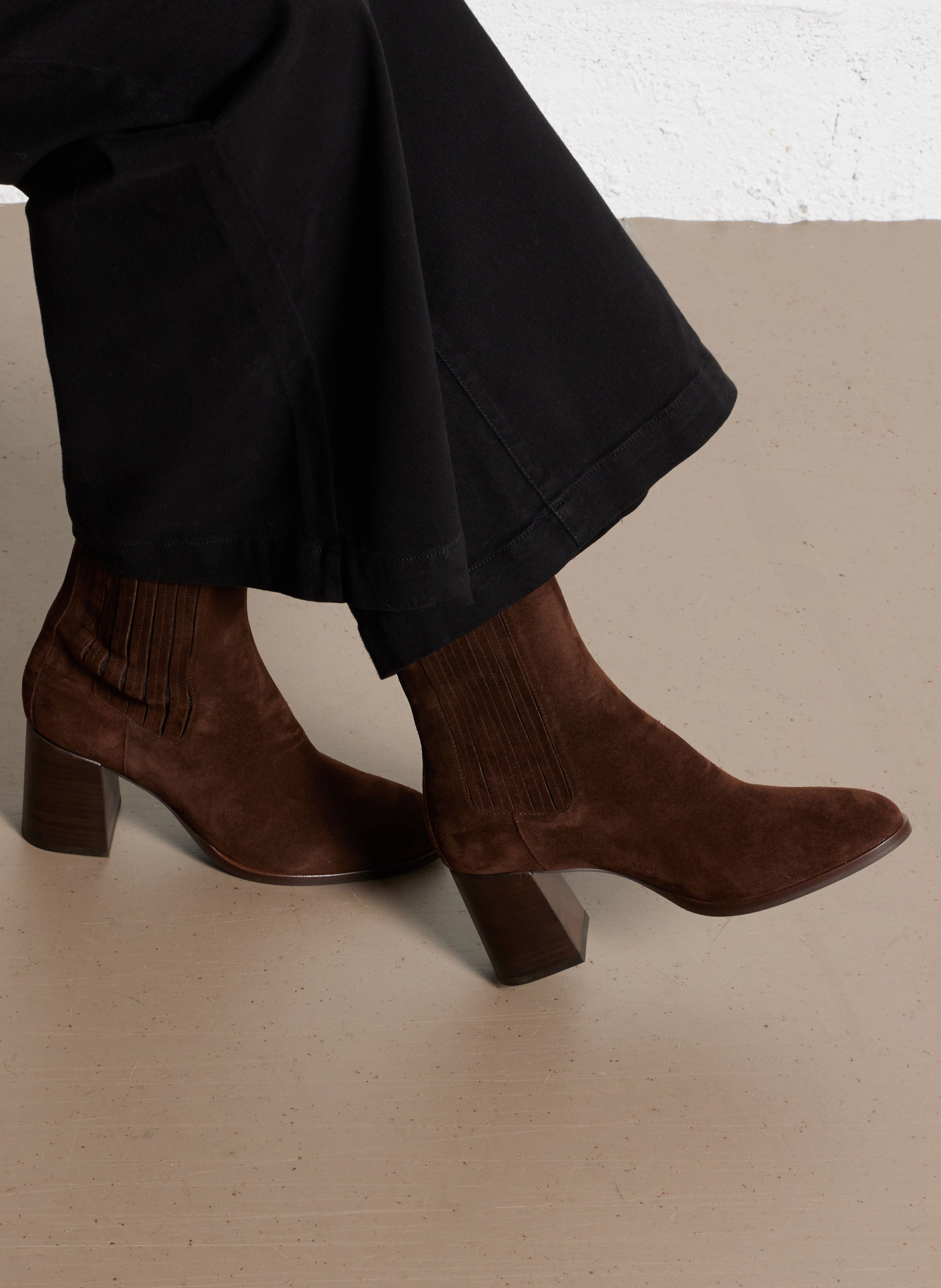 Bianca leather ankle boots BOCAGE Brown