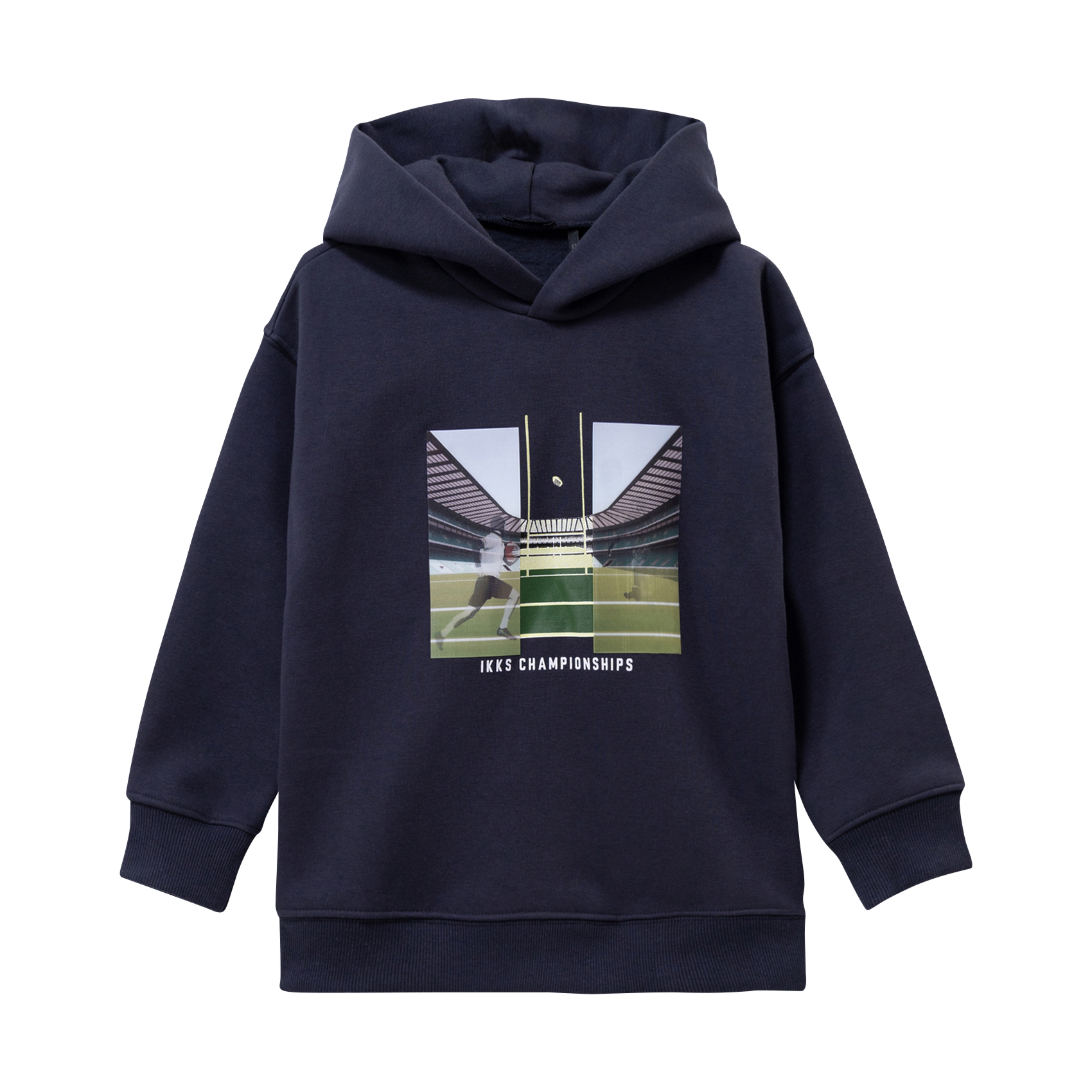 Oversize-Sweatshirt aus bedruckter Baumwollmischung IKKS JUNIOR Blau