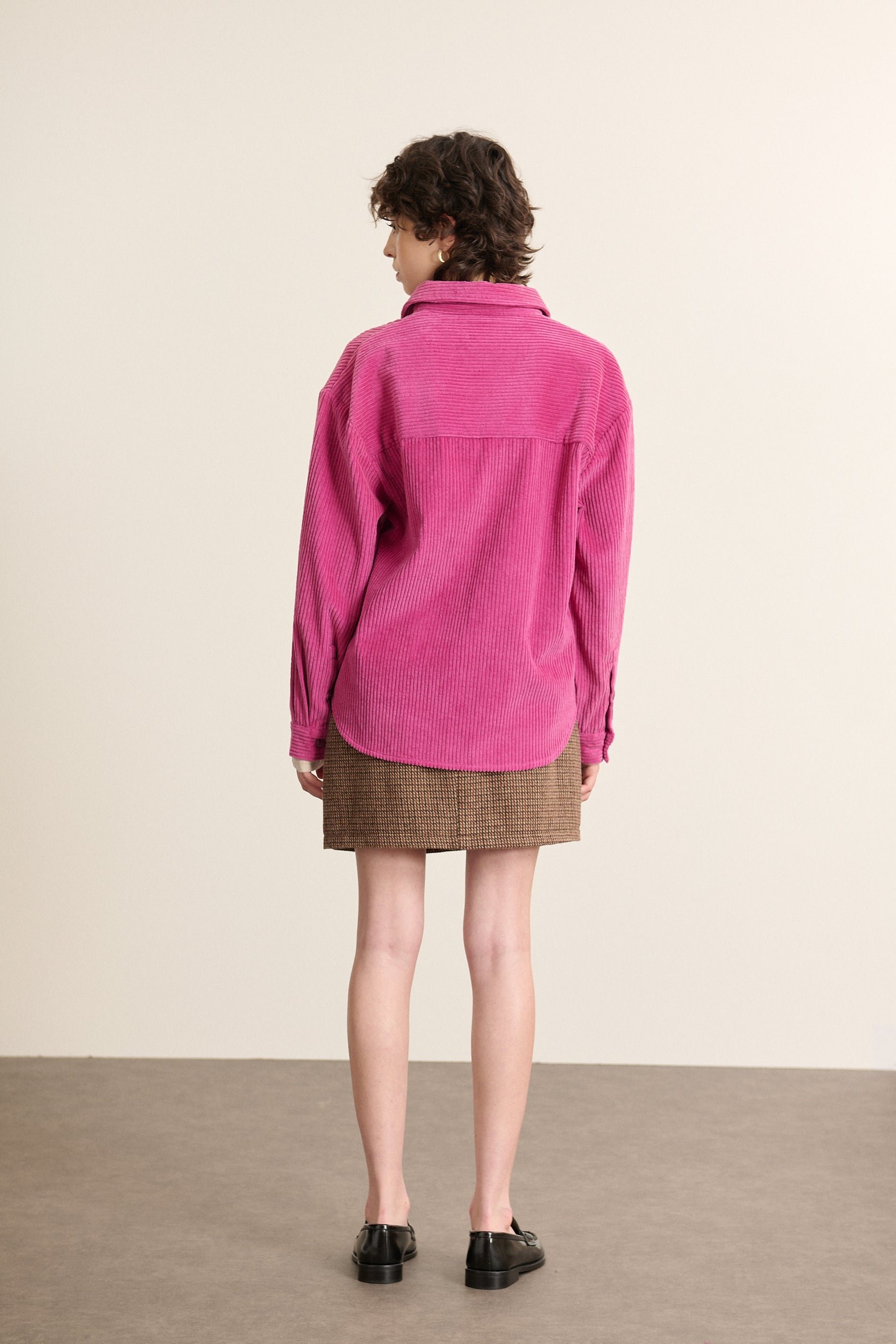 Long-sleeved velvet shirt GARANCE PARIS Pink