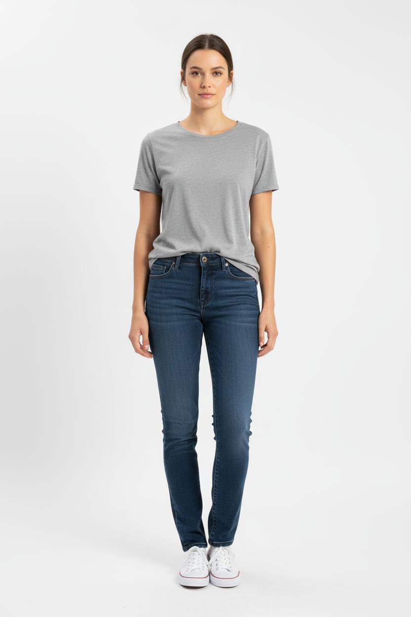 Cropped slim jeans with studs LEVI'S - Seconde main Blue