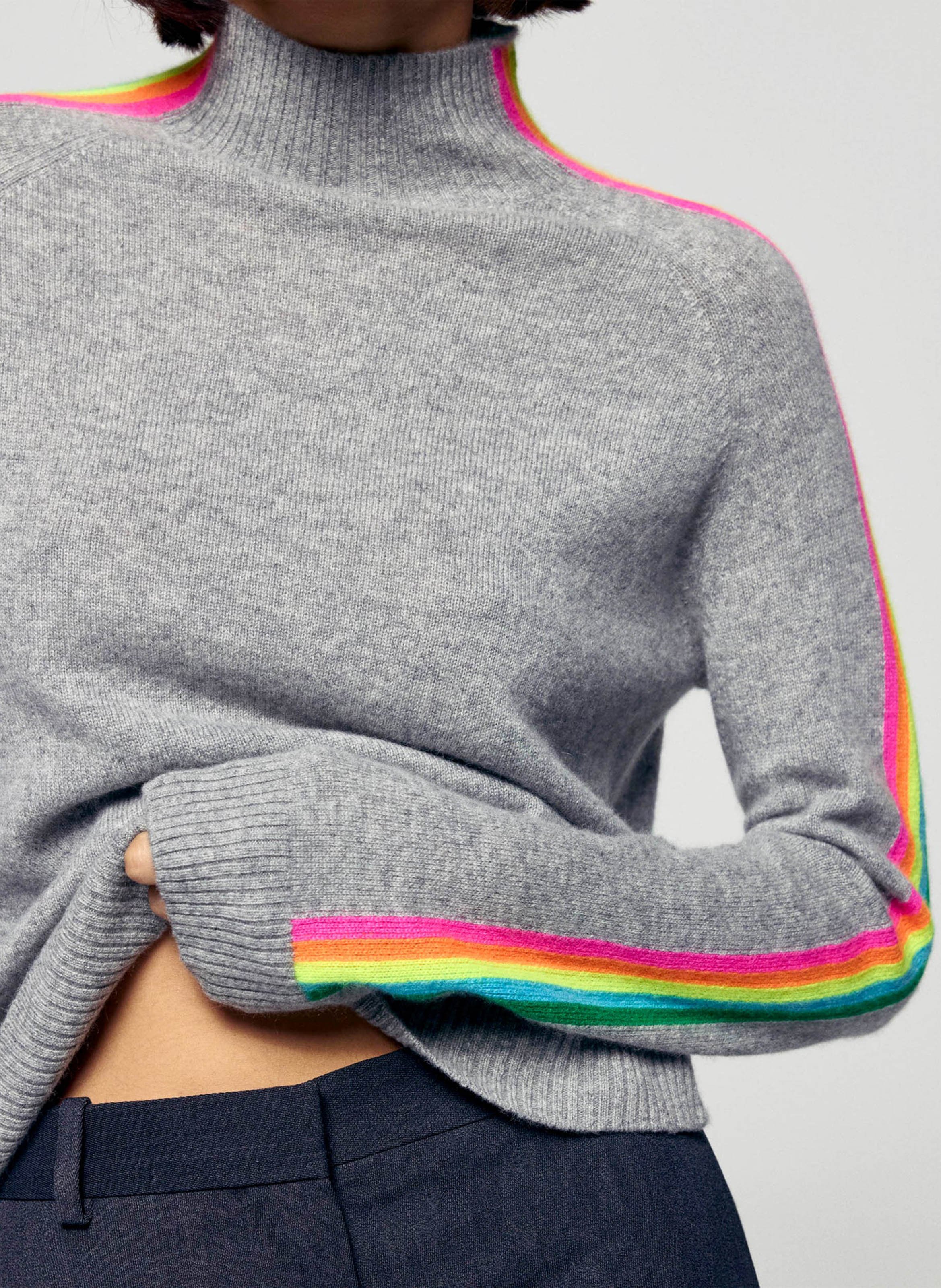 Oversized turtleneck cashmere sweater FROM FUTURE Grey