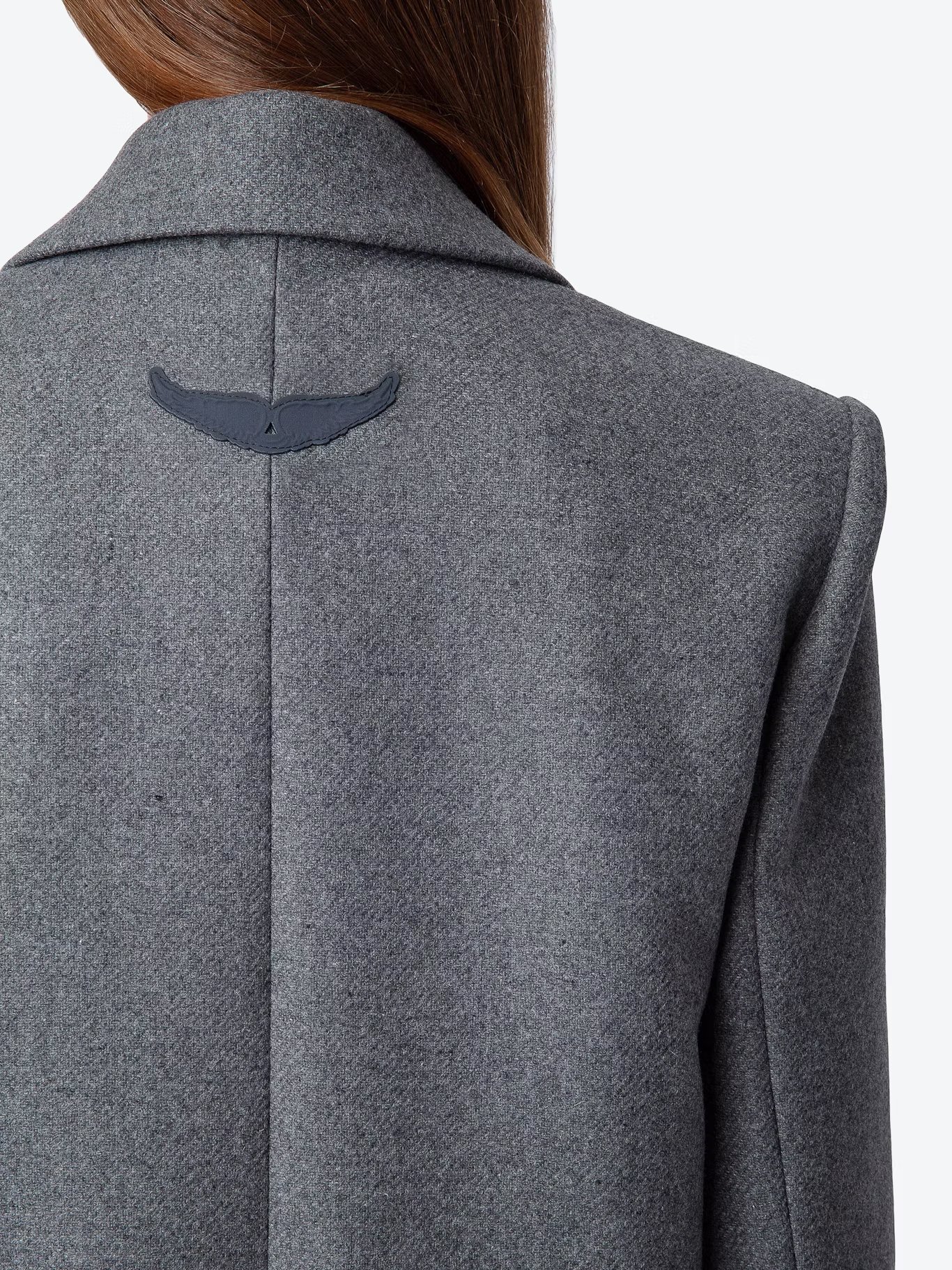 Manteau court col tailleur en laine vierge mélangée ZADIG&VOLTAIRE Noir