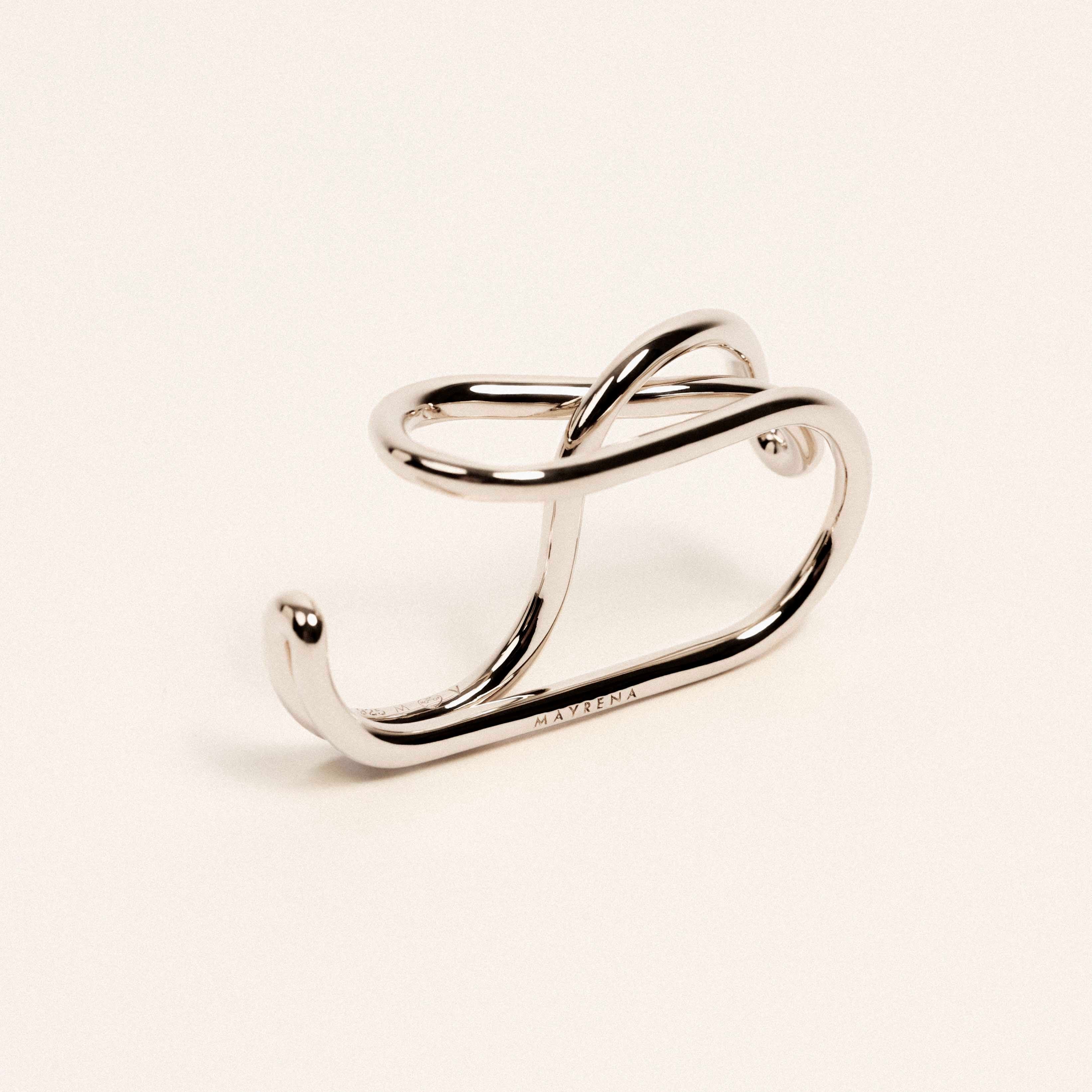 Double ring, recycled silver MAYRENA