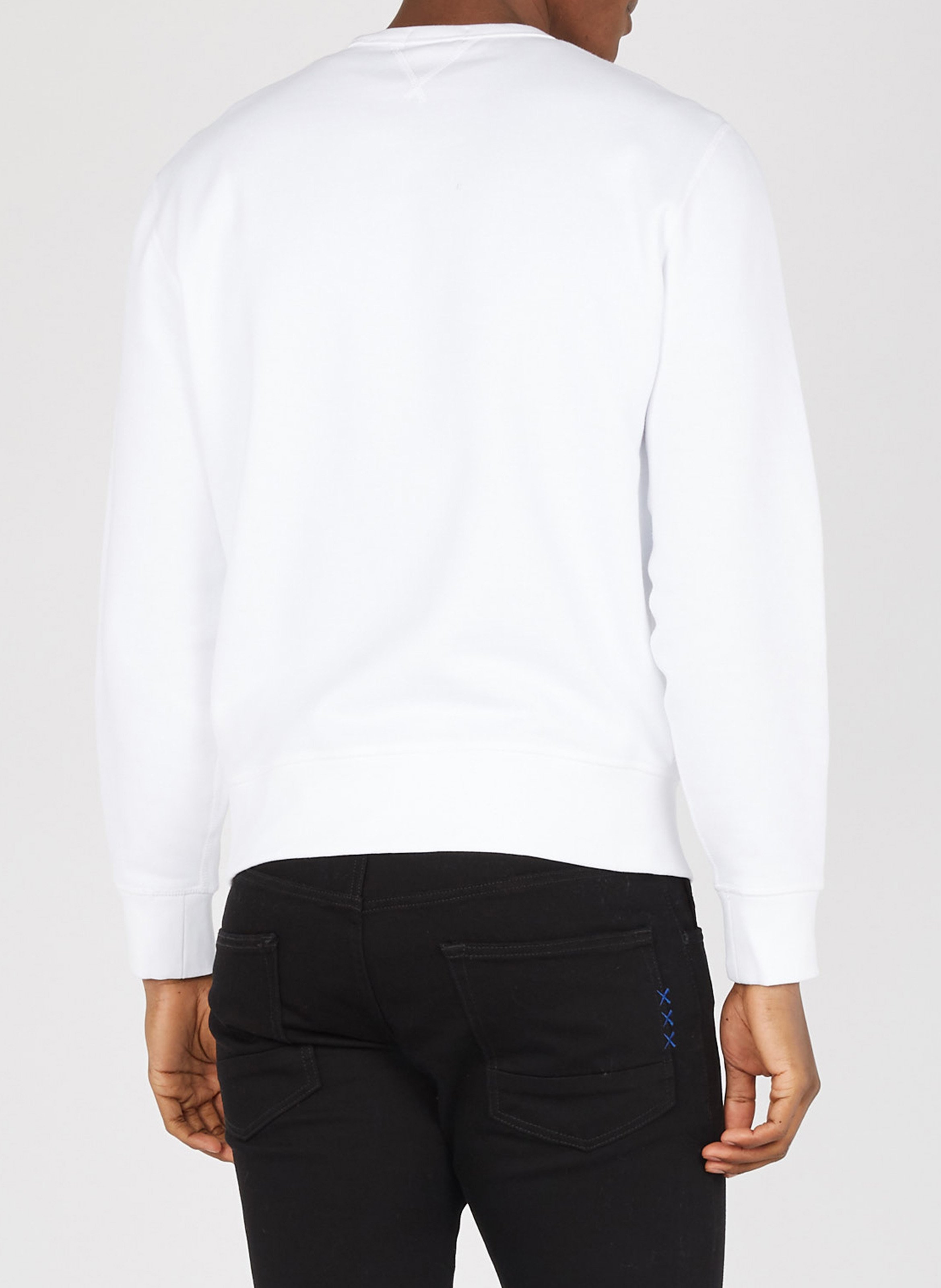 Sweat col rond regular-fit en coton molletonné avec Pony player POLO RALPH LAUREN Blanc