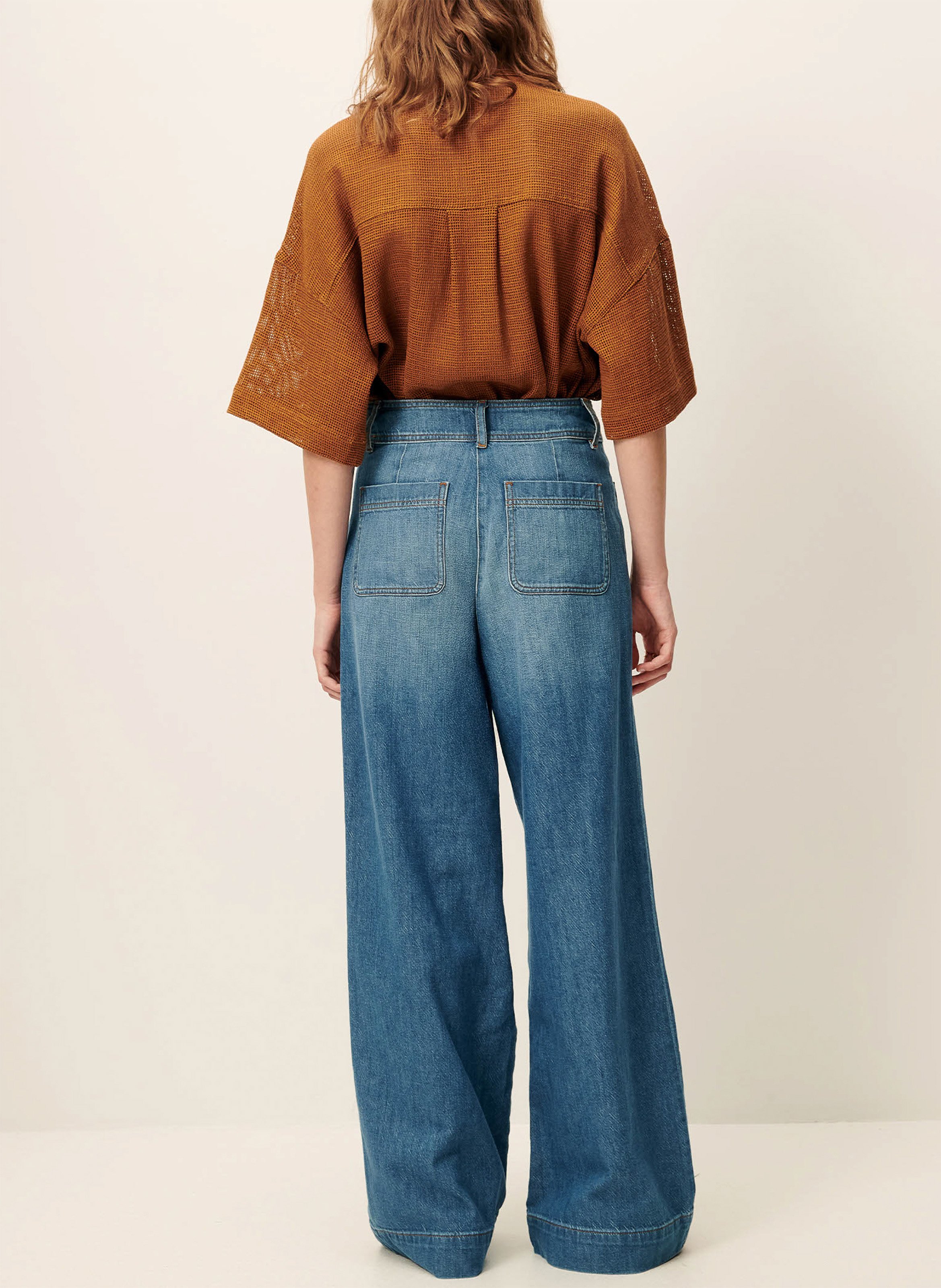 Boot-cut cotton jeans SESSUN Blue