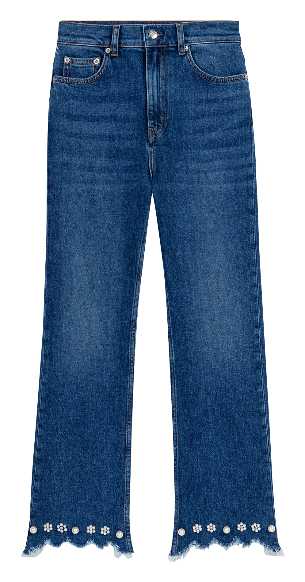 Rechte jeans - katoenblend MAJE Blauw