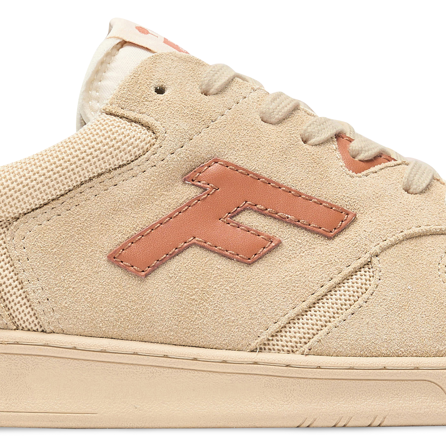 Baskets basses bi-matière FAGUO Beige