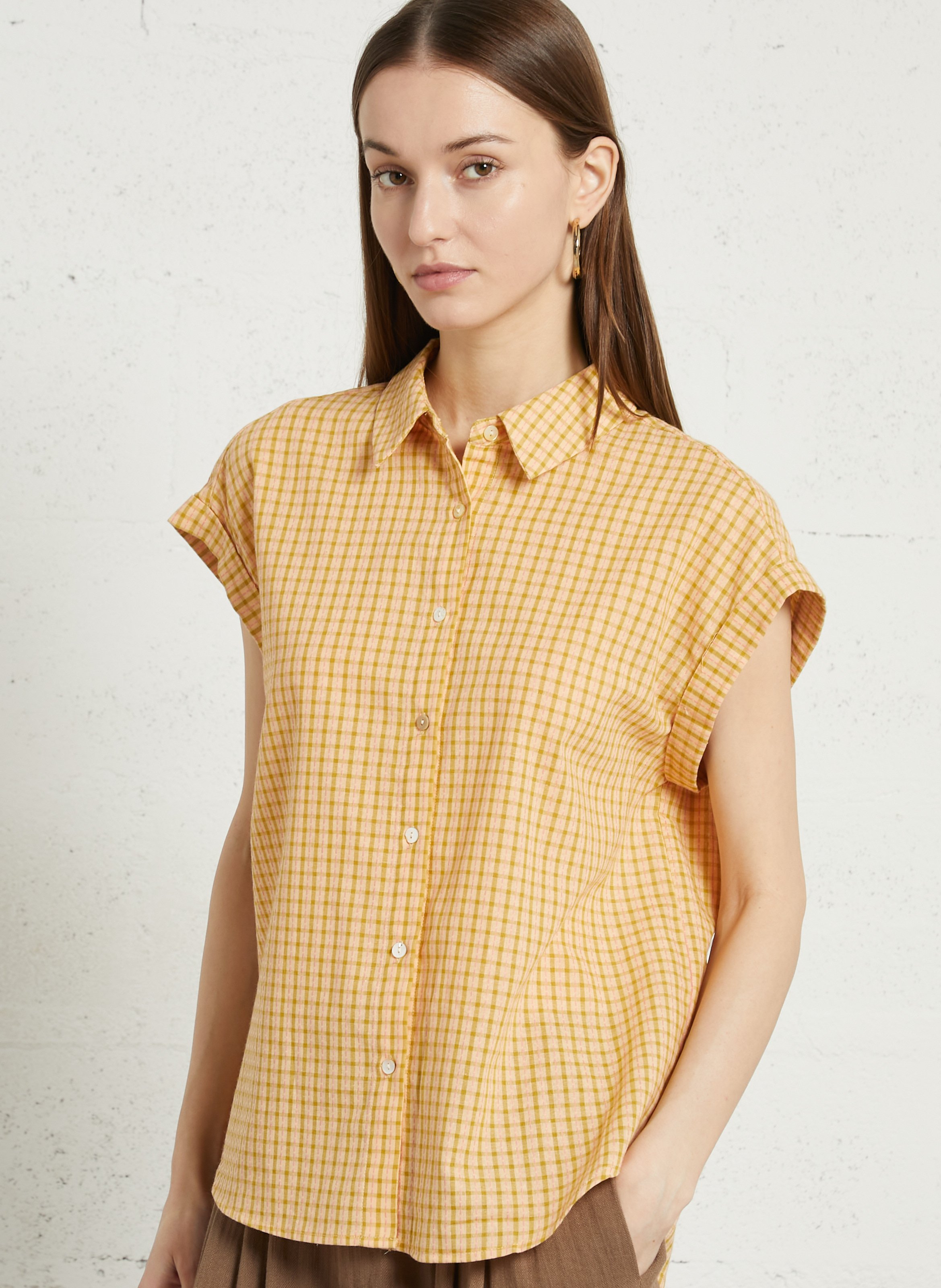 Chemise droite col classique en coton imprimé THE KORNER Multicolore