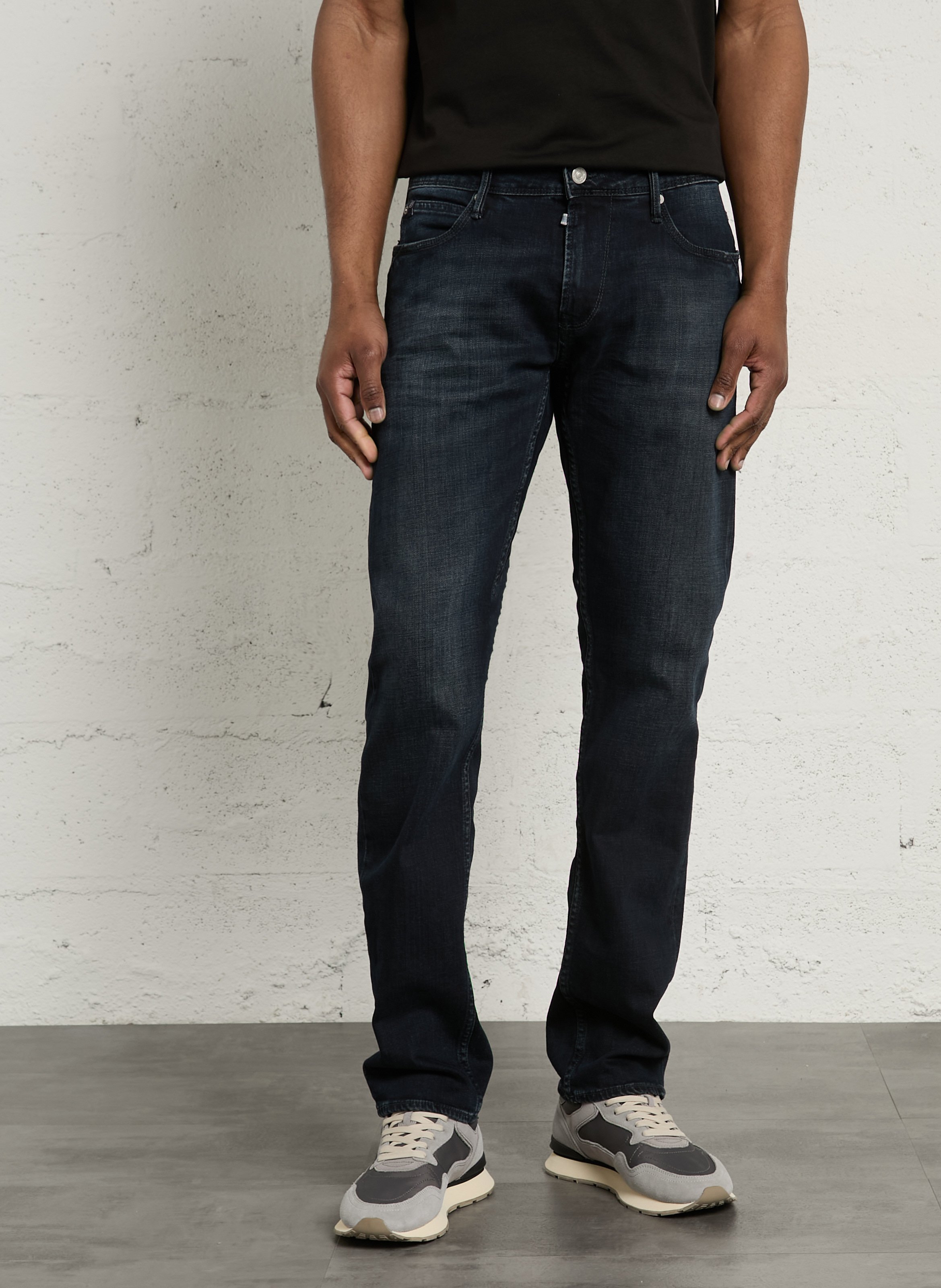 Jean droit en coton mélangé LE TEMPS DES CERISES Bleu