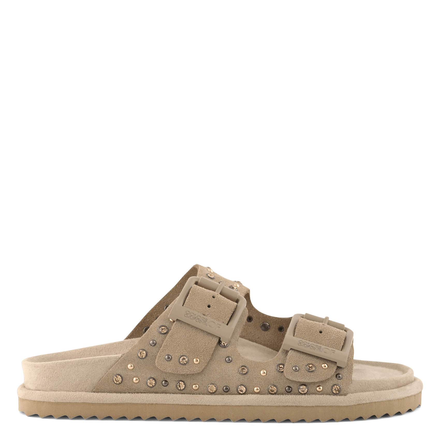 Sandales plates en cuir velours COLORS OF CALIFORNIA