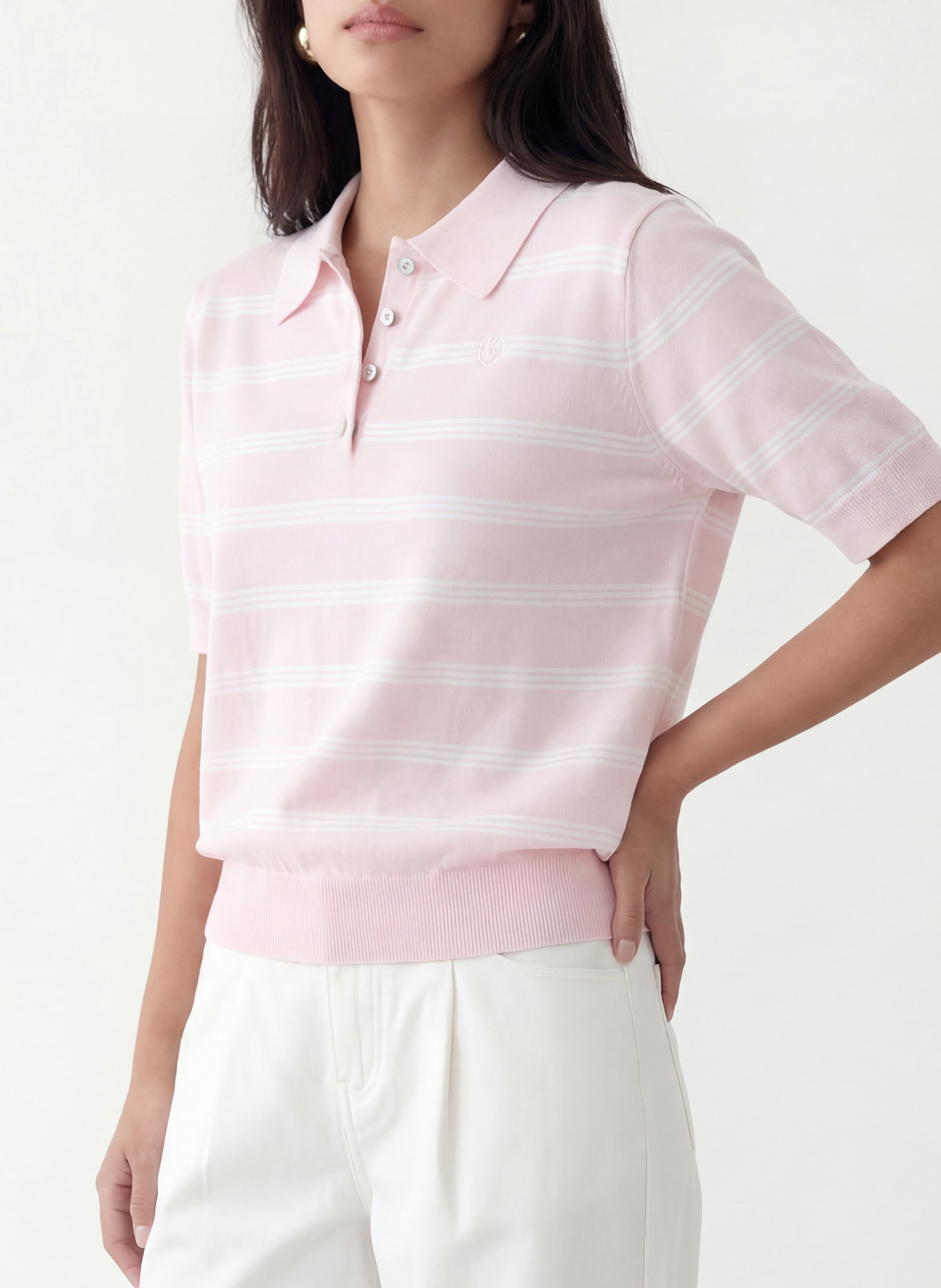 Polo-Stricktop KOOKAI Rosa