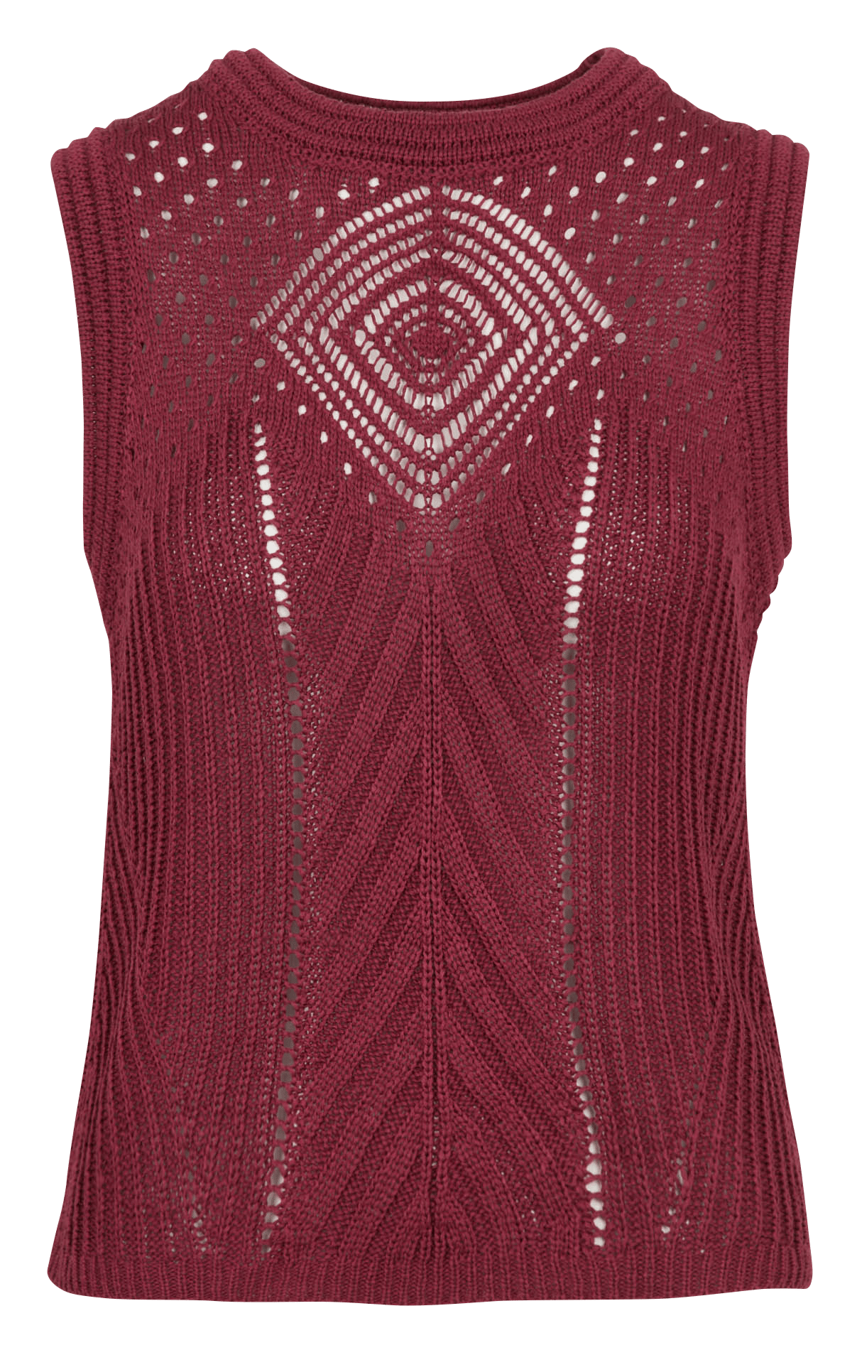 Straight round-neck knit sweater LA FEE MARABOUTEE Brown