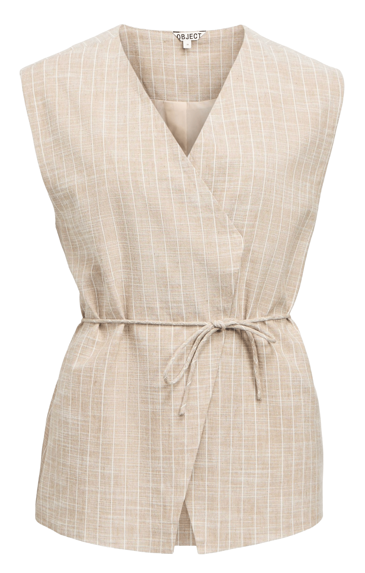 Mouwloos jasje met opdruk OBJECT Beige