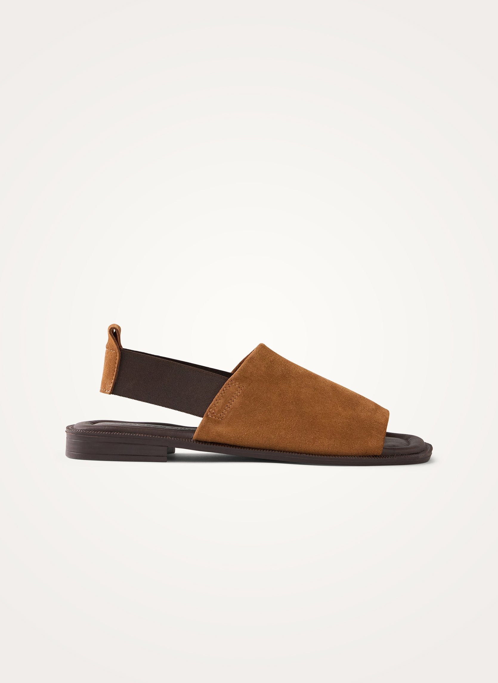 Suede mules with elastic strap VANESSA WU Beige