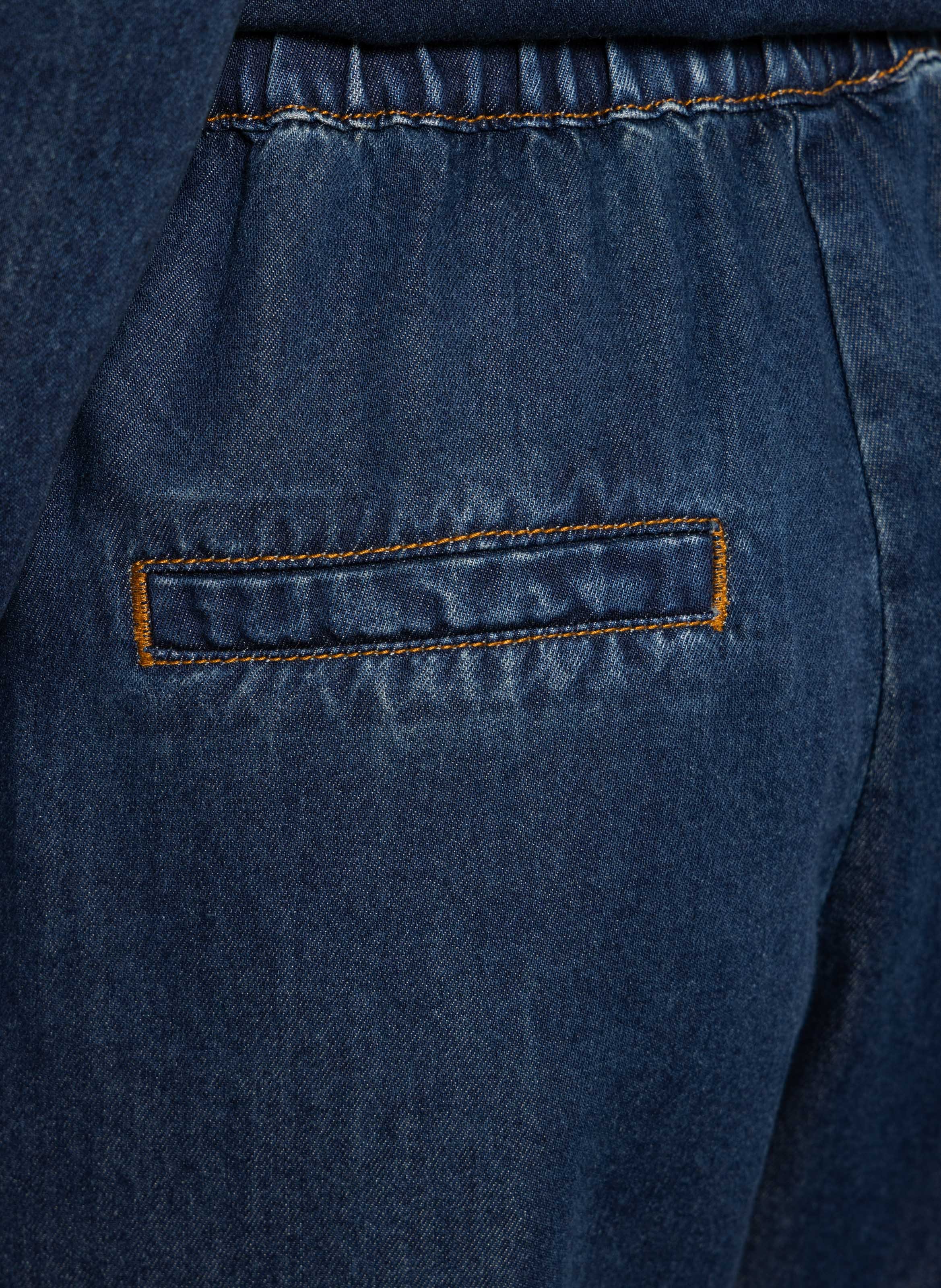 Cropped high-waisted straight-leg jeans SUNCOO Blue