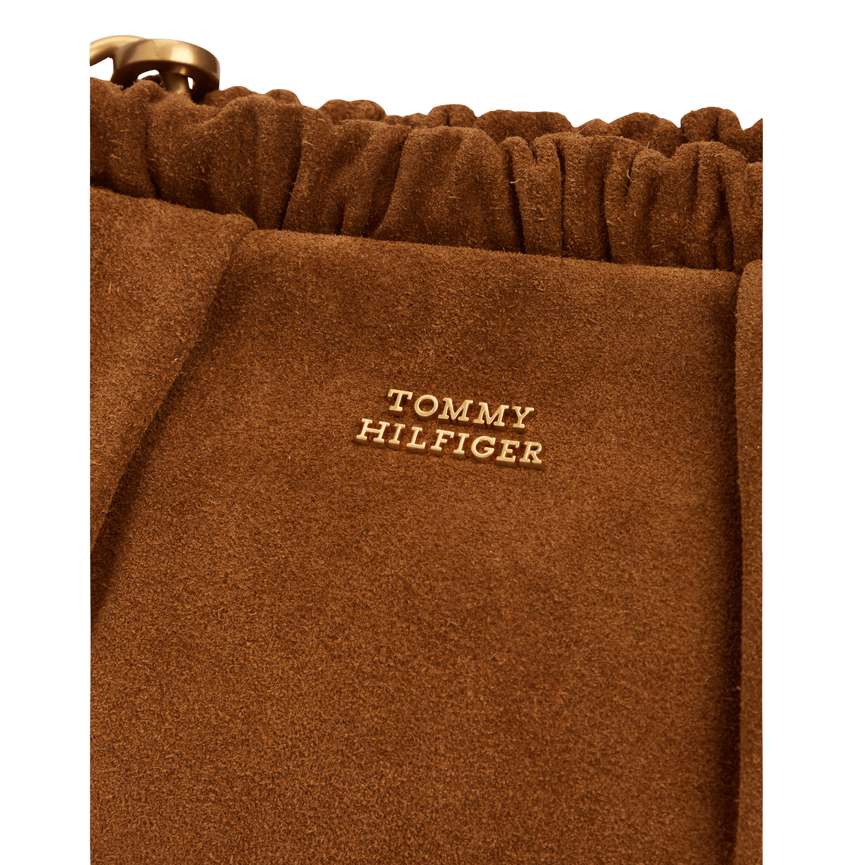 Sac bandoulière en cuir suédé TOMMY HILFIGER Marron