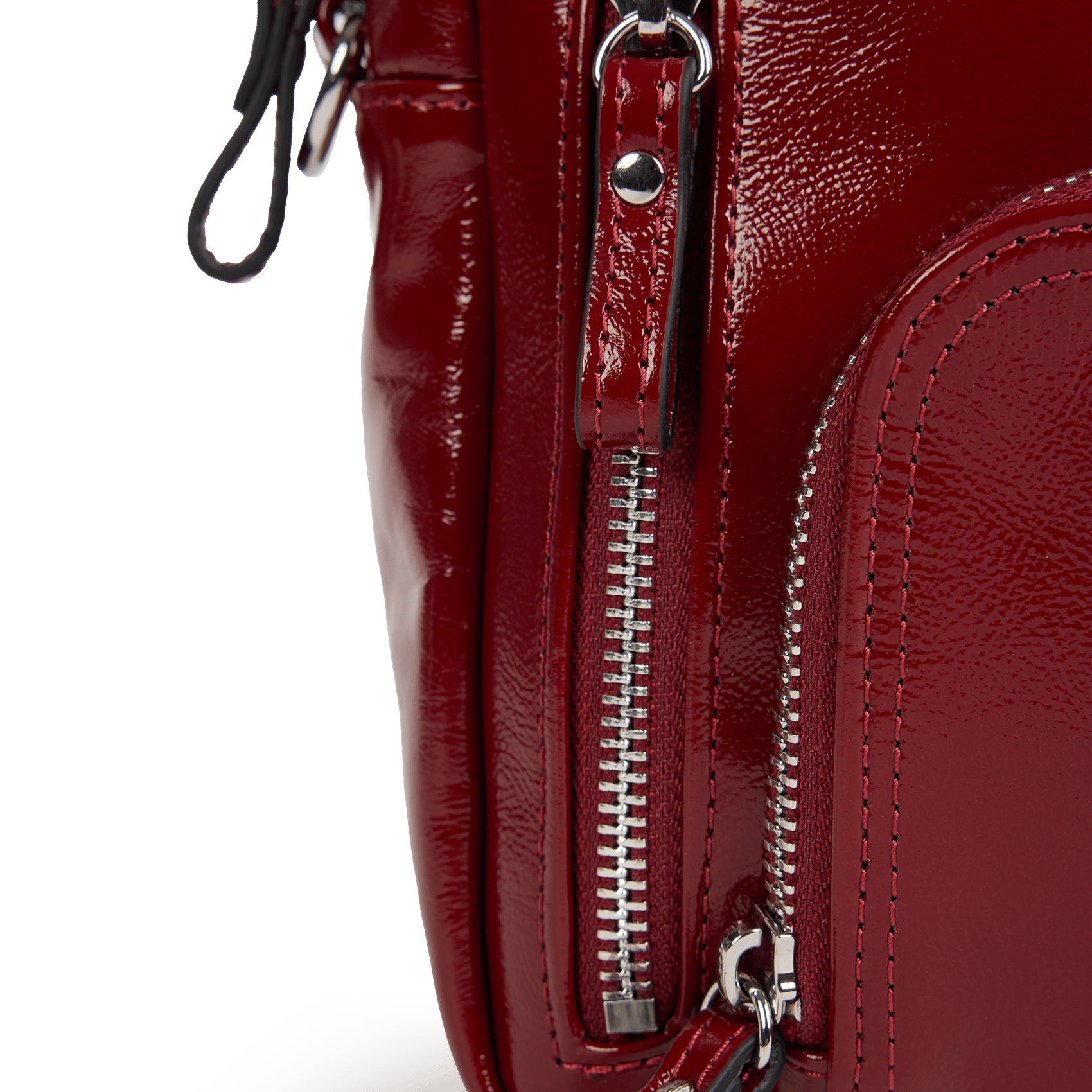 Sac à main multipoches en cuir NAT & NIN Rouge