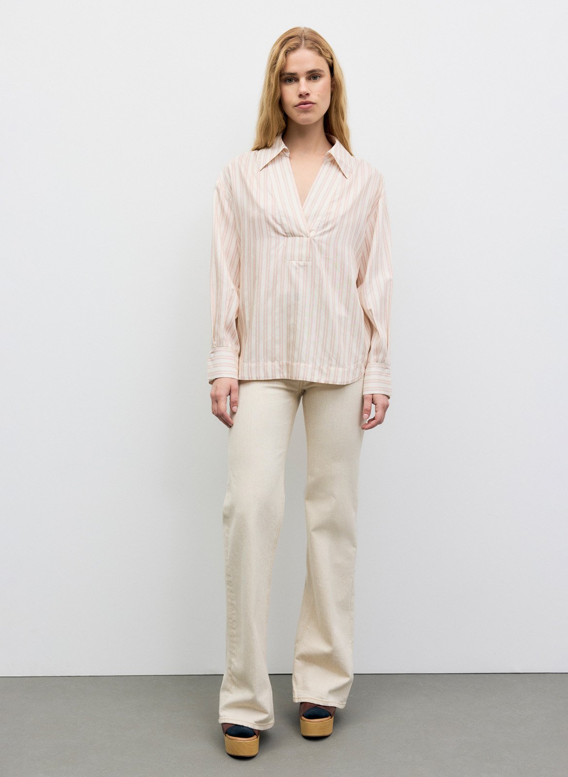 Silk blend straight top GERARD DAREL Red