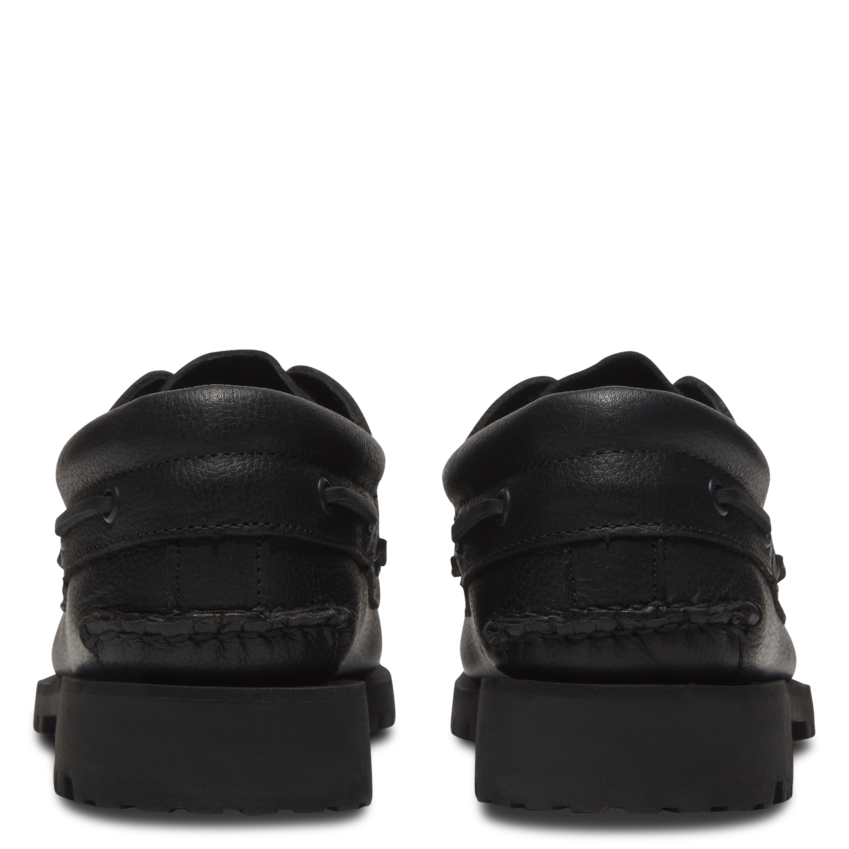 Chaussure bateau en cuir TIMBERLAND Noir