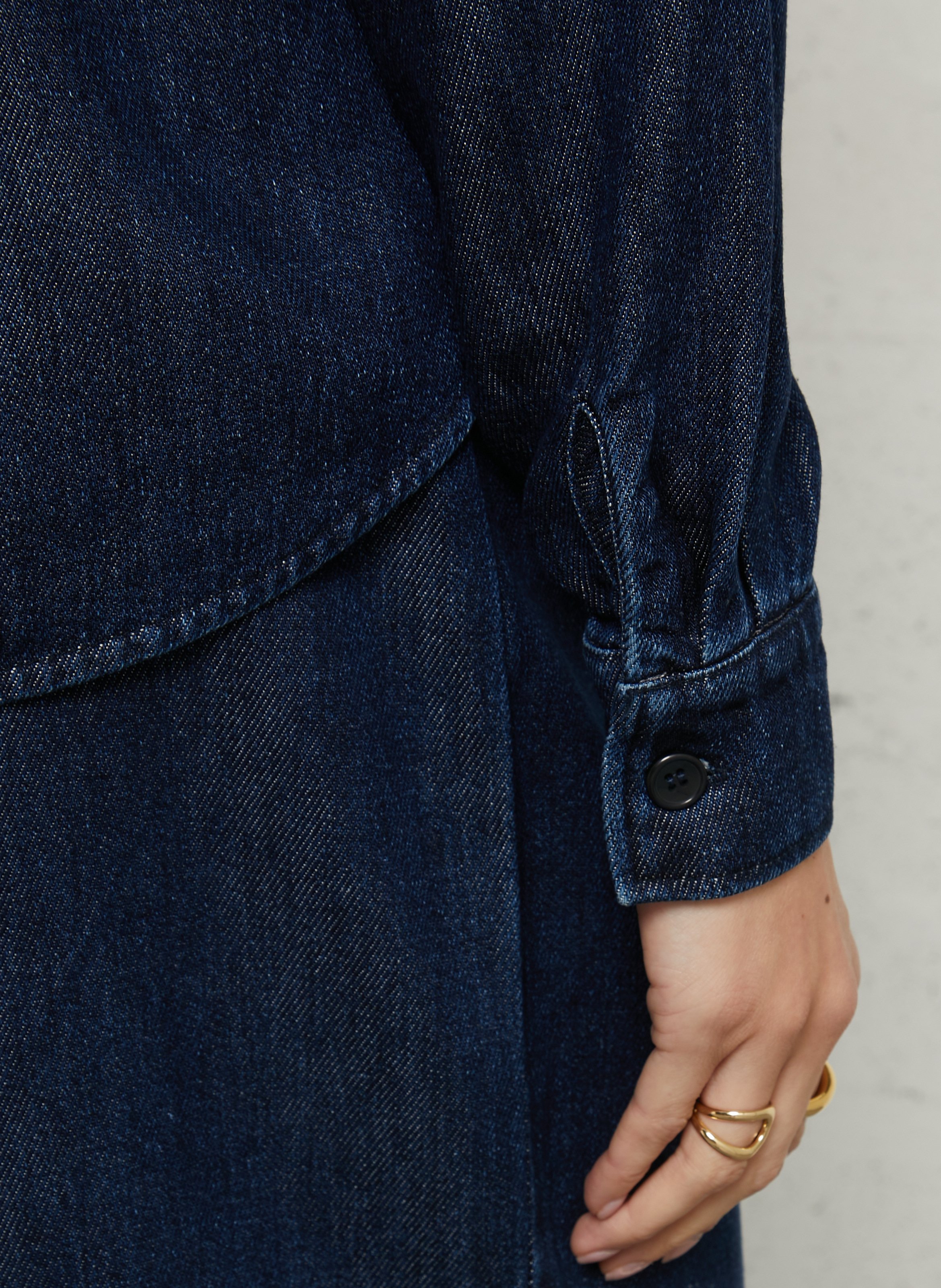 Chemise oversize col classique THE NEW SOCIETY Bleu