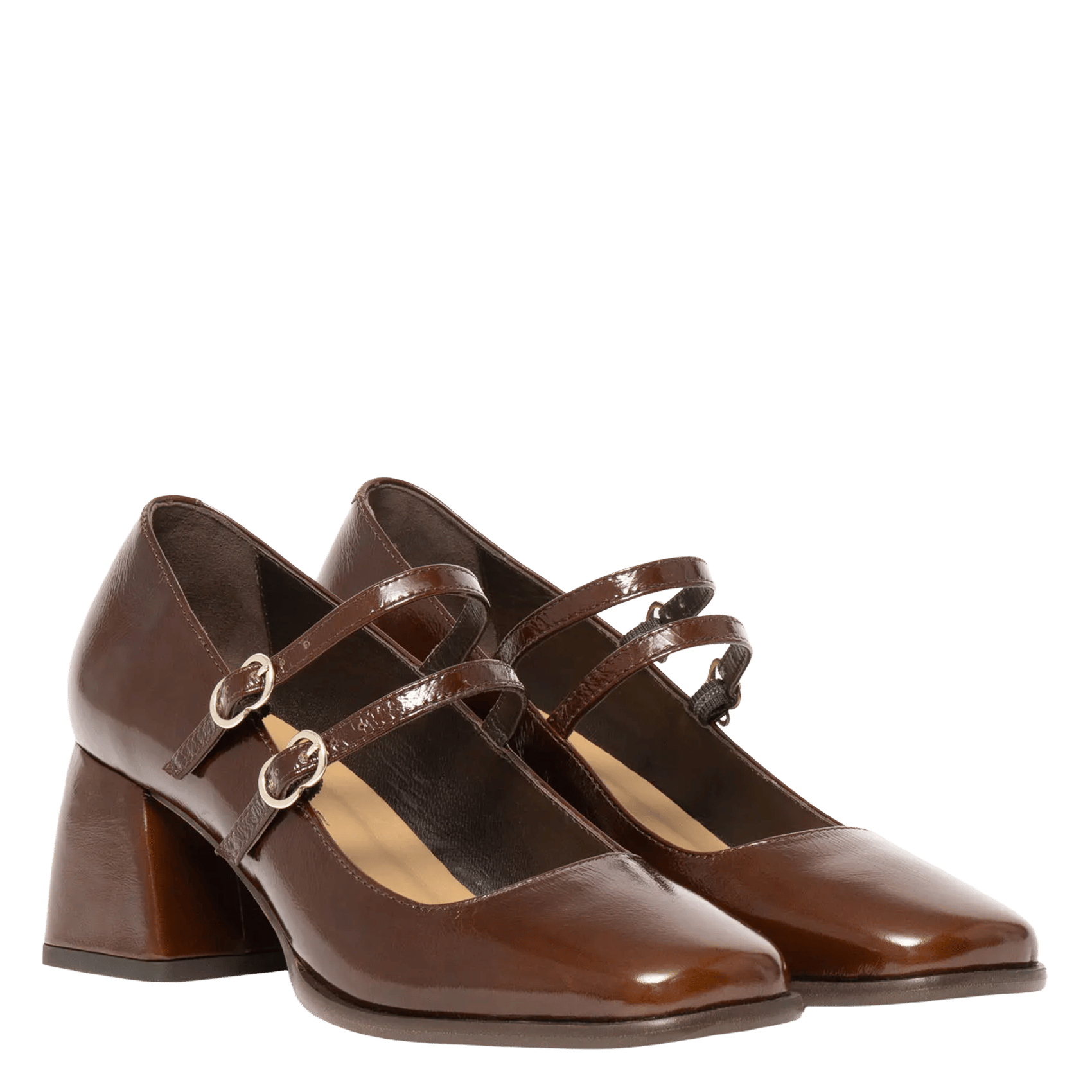 Leather pumps BOCAGE Brown