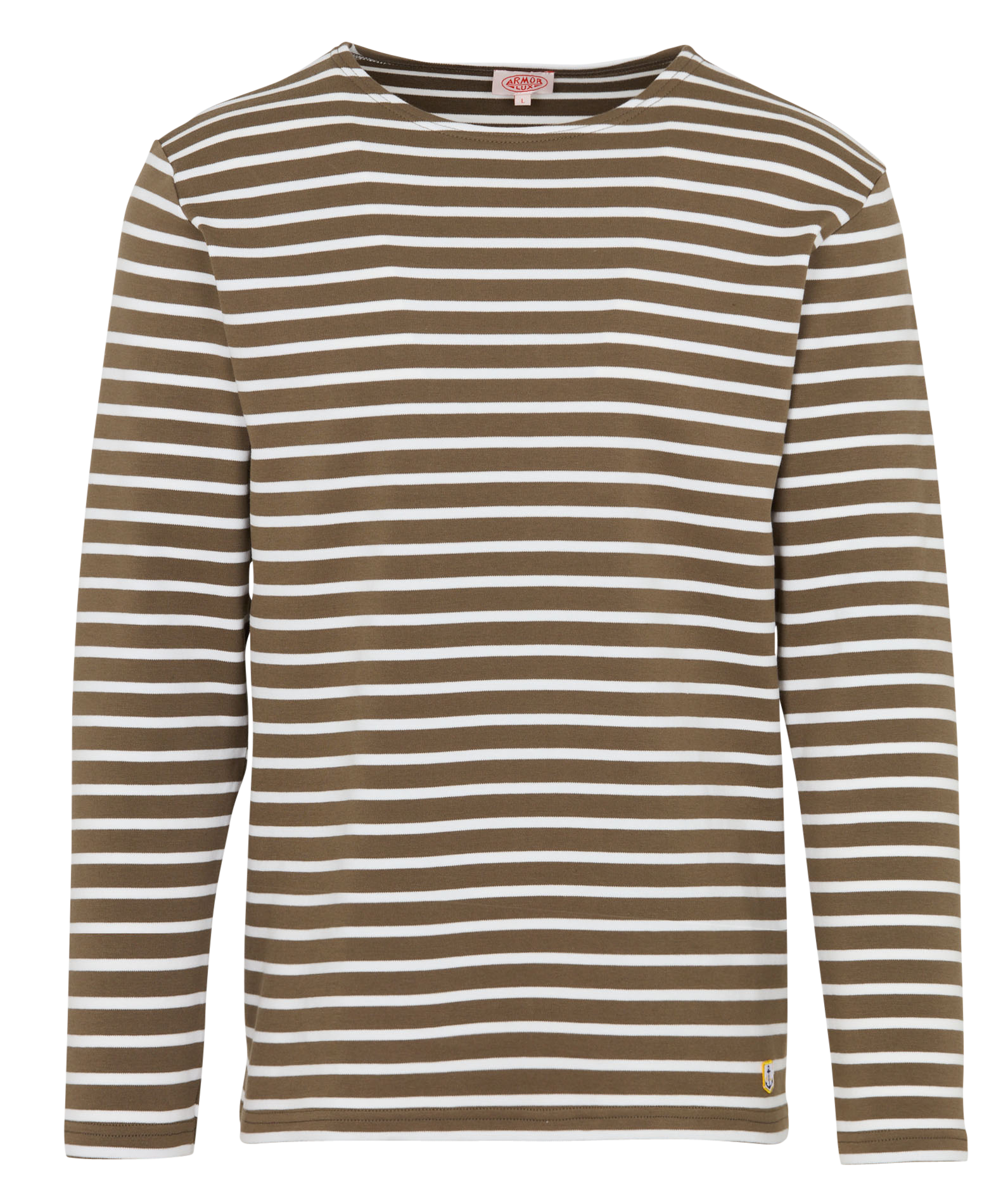 Regular-fit gestreept shirt van katoenen interlockjersey met ronde hals ARMOR LUX