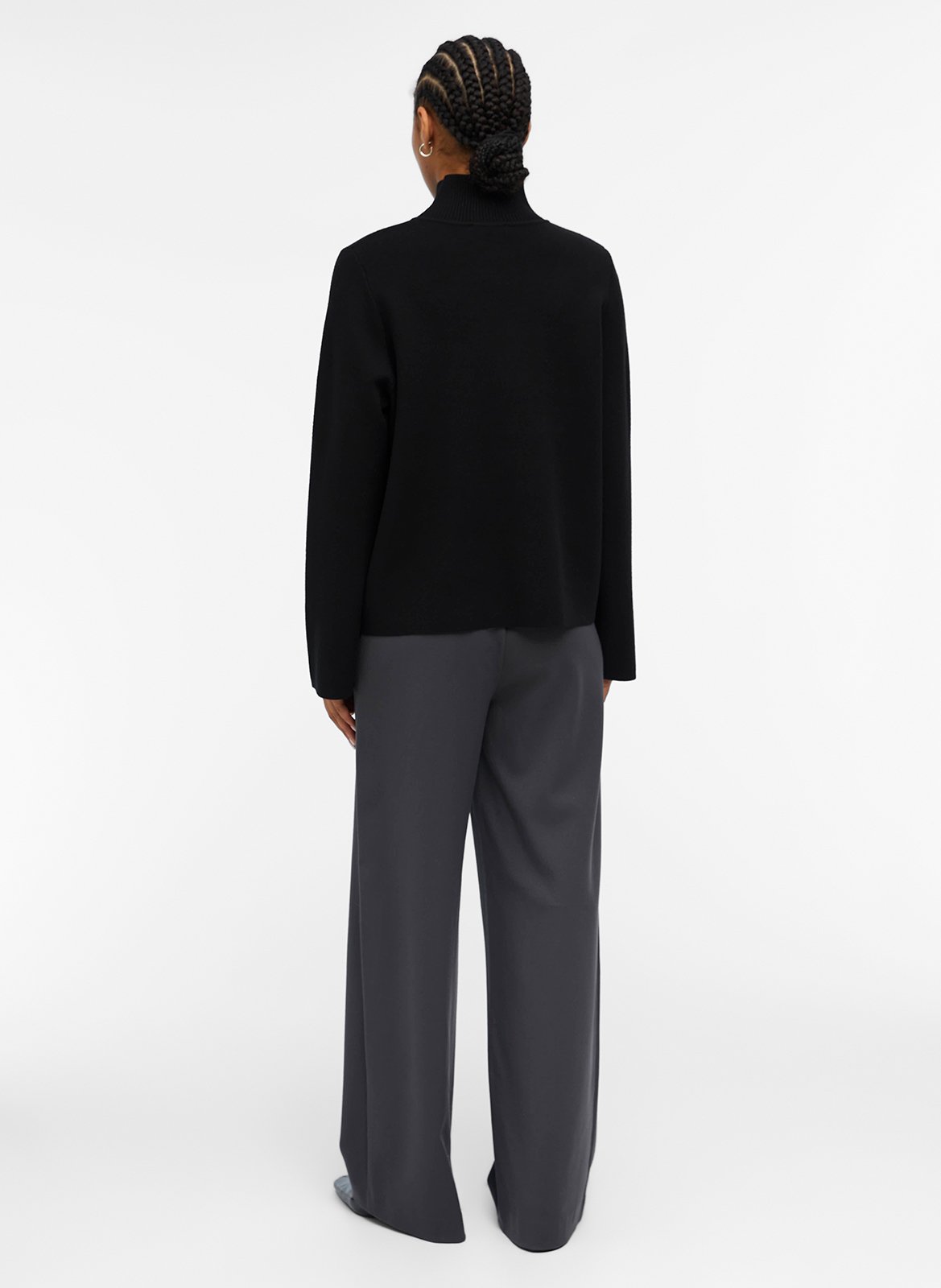 Pull droit col montant VILA Noir