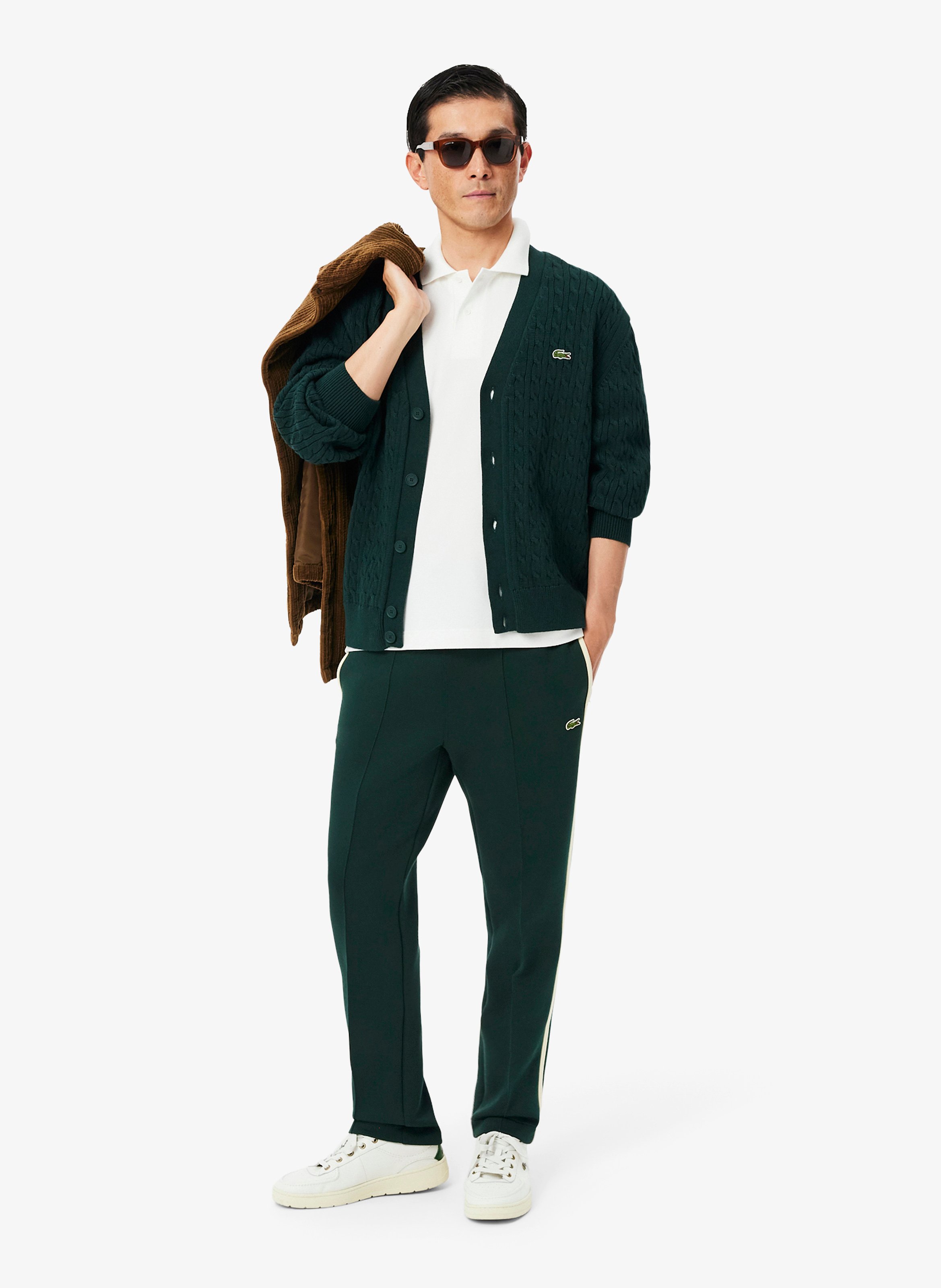 Gerade geschnittene Jogginghose aus Baumwoll-Mix LACOSTE Grun