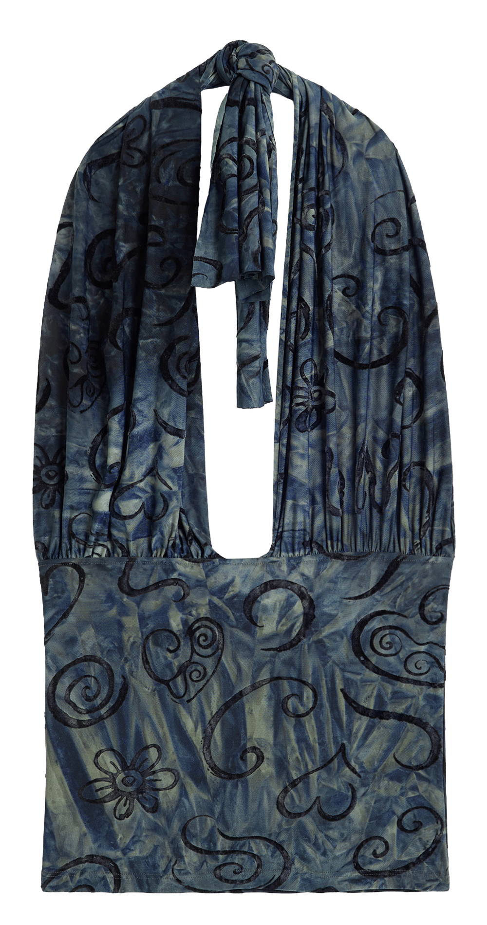 Top ajusté modulable imprimé DESIGUAL Bleu