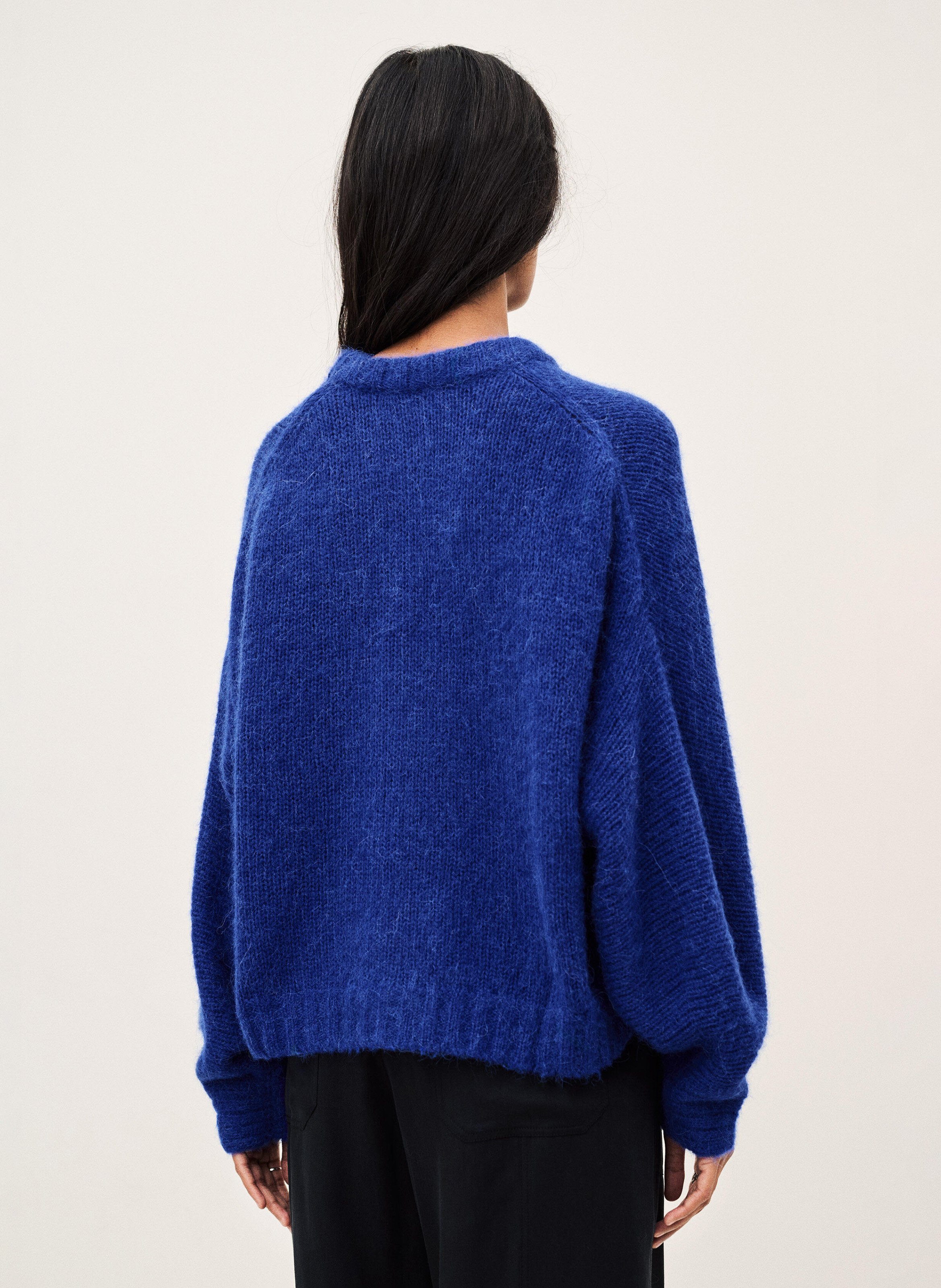 Straight wool-blend cardigan BA&SH Blue