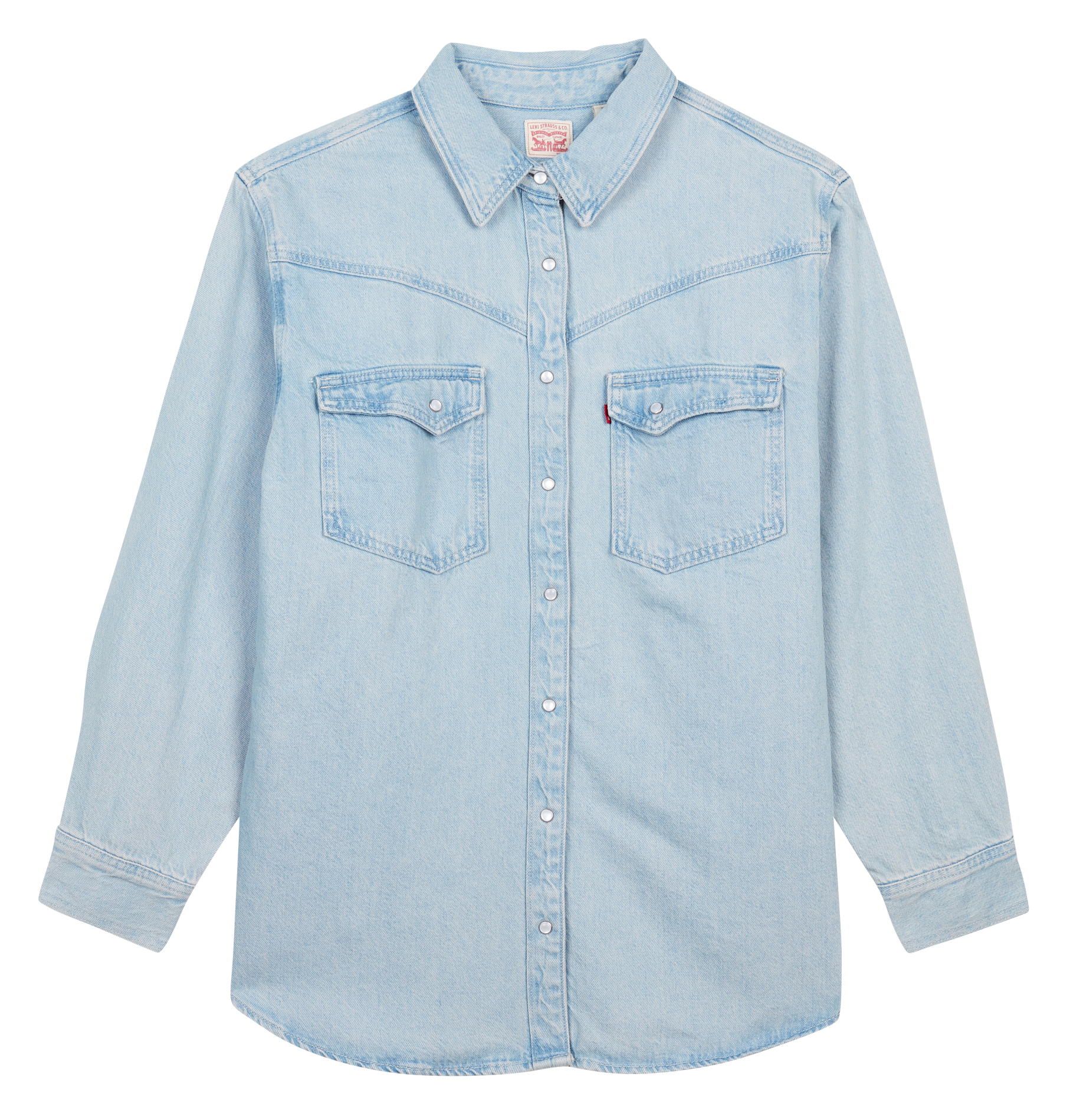 Cotton denim shirt with classic collar LEVI'S Raw denim