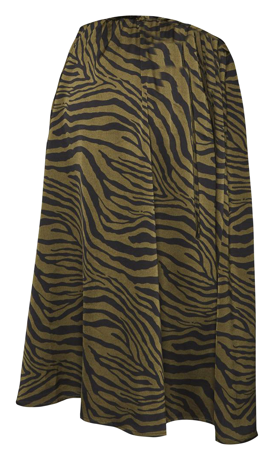 Short straight zebra pattern skirt MAMALICIOUS Khaki