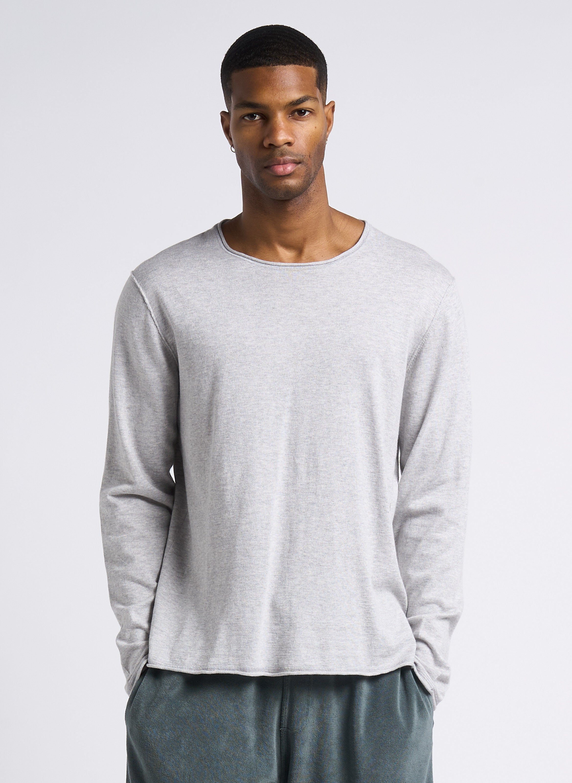 Cotton And Cashmere Round neck Sweater Silver Hartford Men BBR4317 SILVER SILVER Place des Tendances Europe