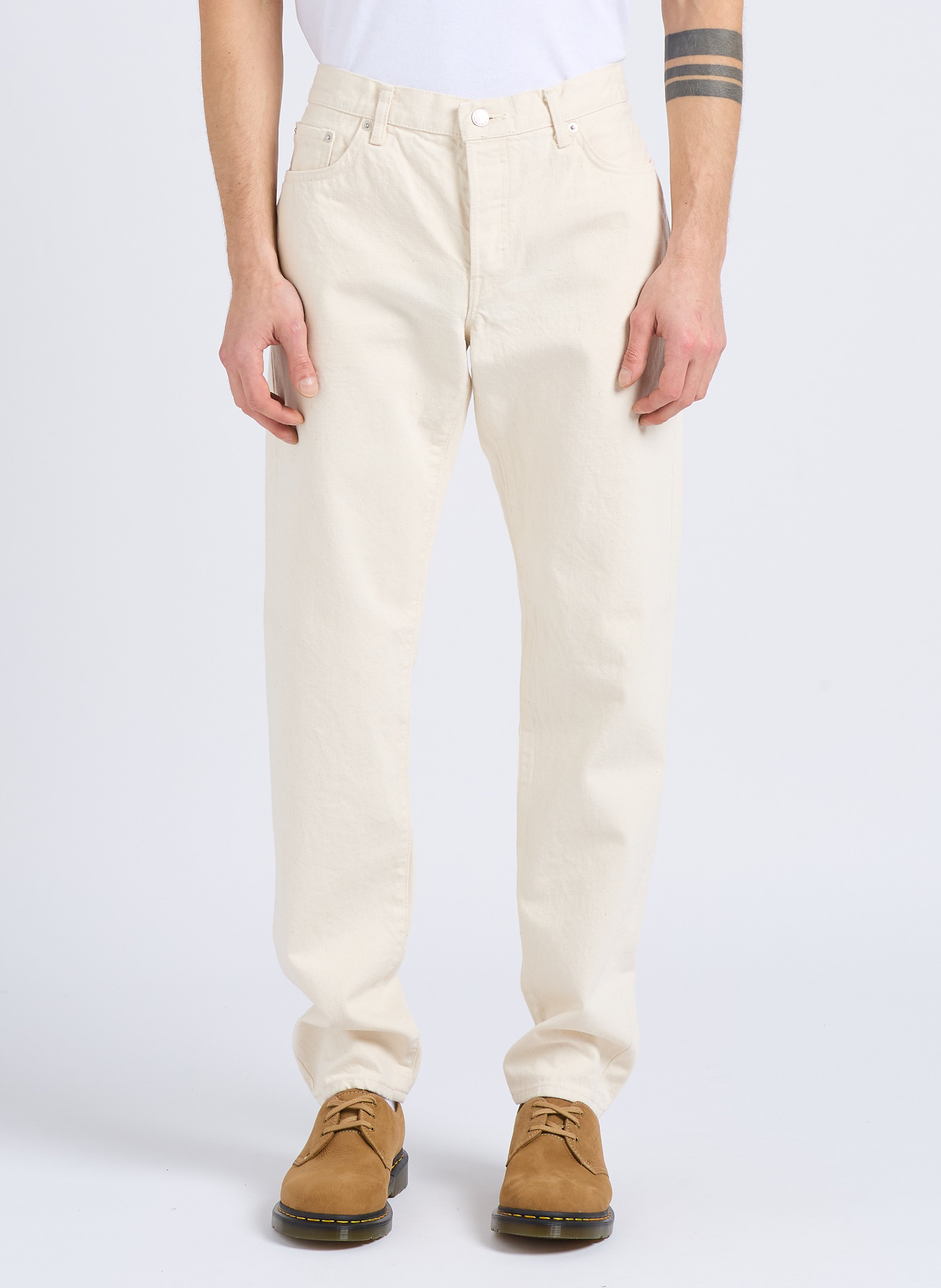 Tapered cotton dot effect regular-fit jeans EDWIN Beige