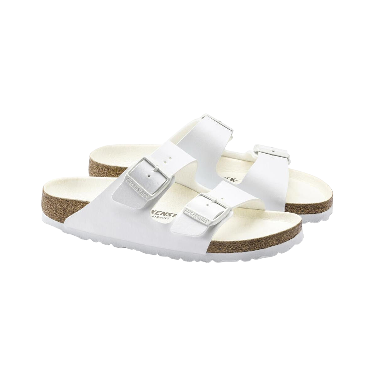 Faux leather sandals BIRKENSTOCK White