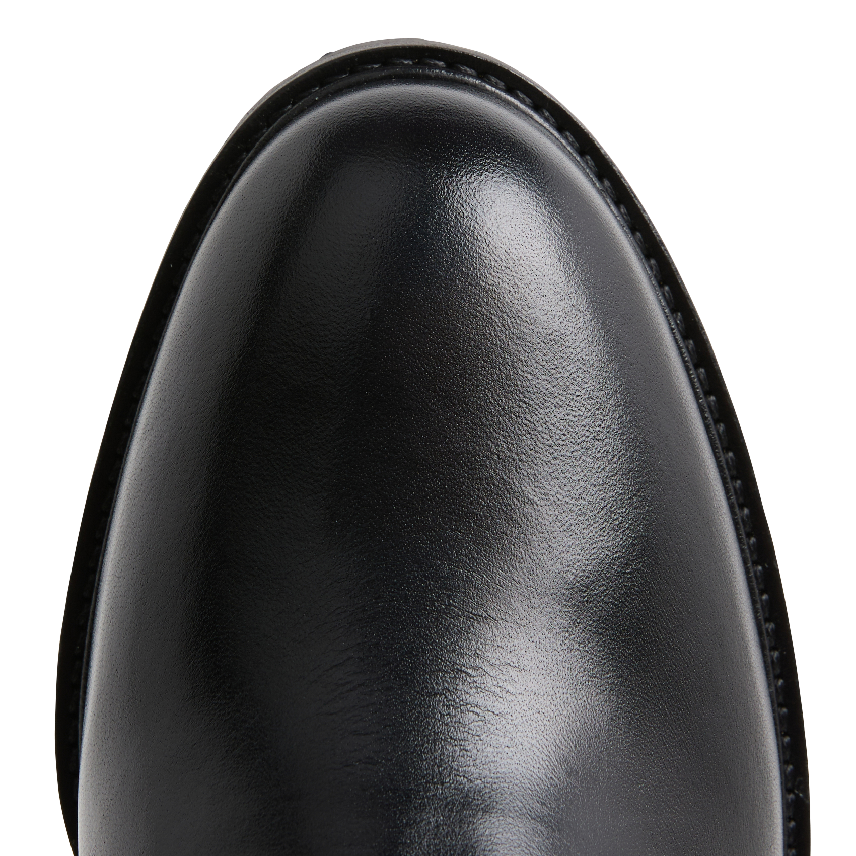 Effen leren enkellaarzen met textuur MAISON TOUFET Zwart