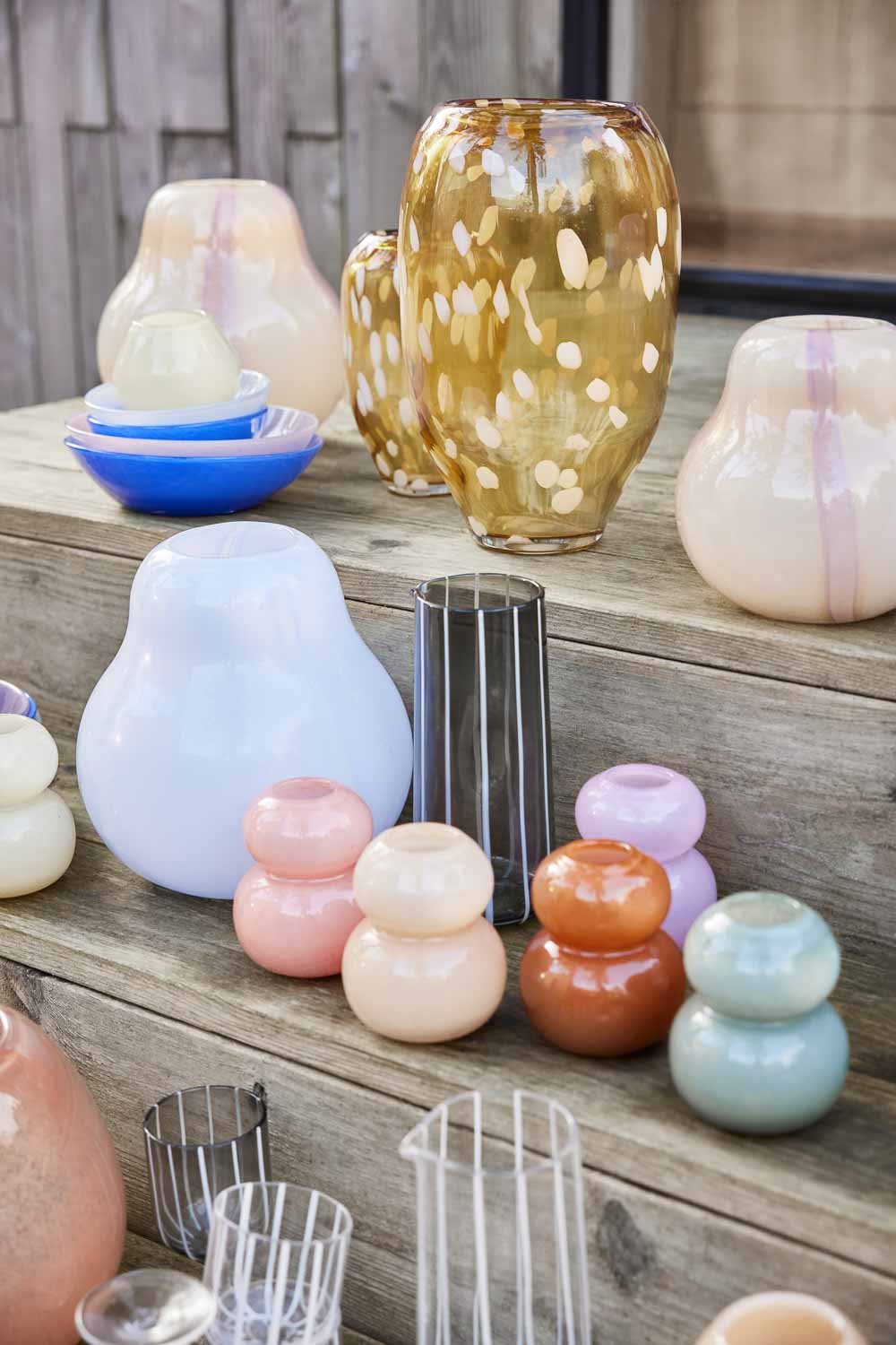 Glass vase OYOY LIVING DESIGN Blue