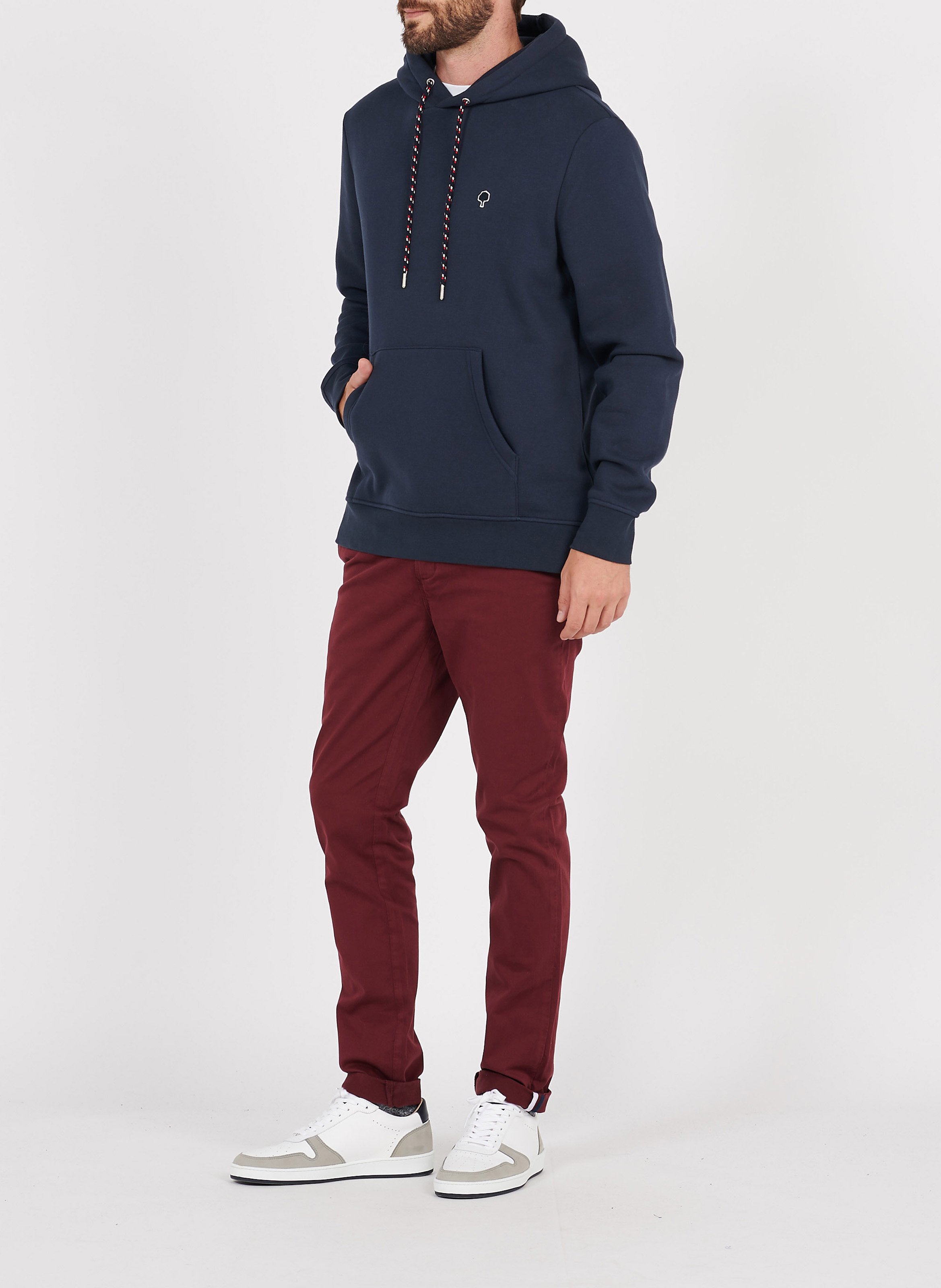 Kapuzensweatshirt aus Baumwoll-Mix, Regular Fit FAGUO Blau