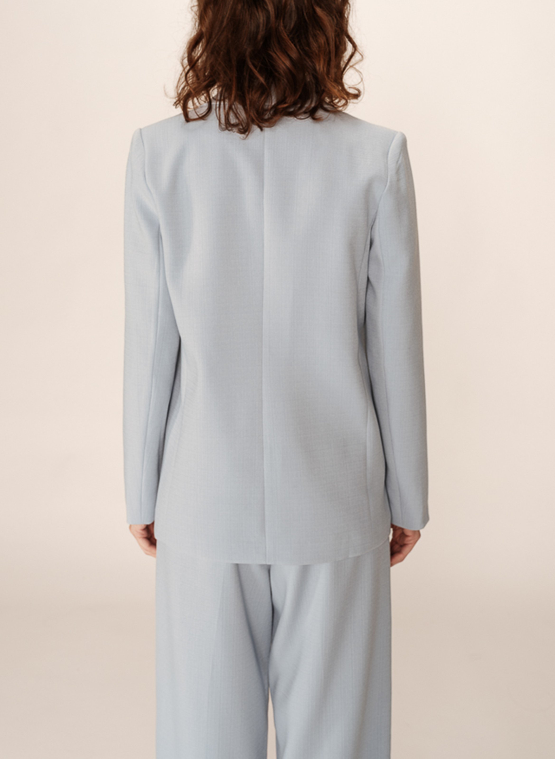 Veste de tailleur double boutonnage Bleu