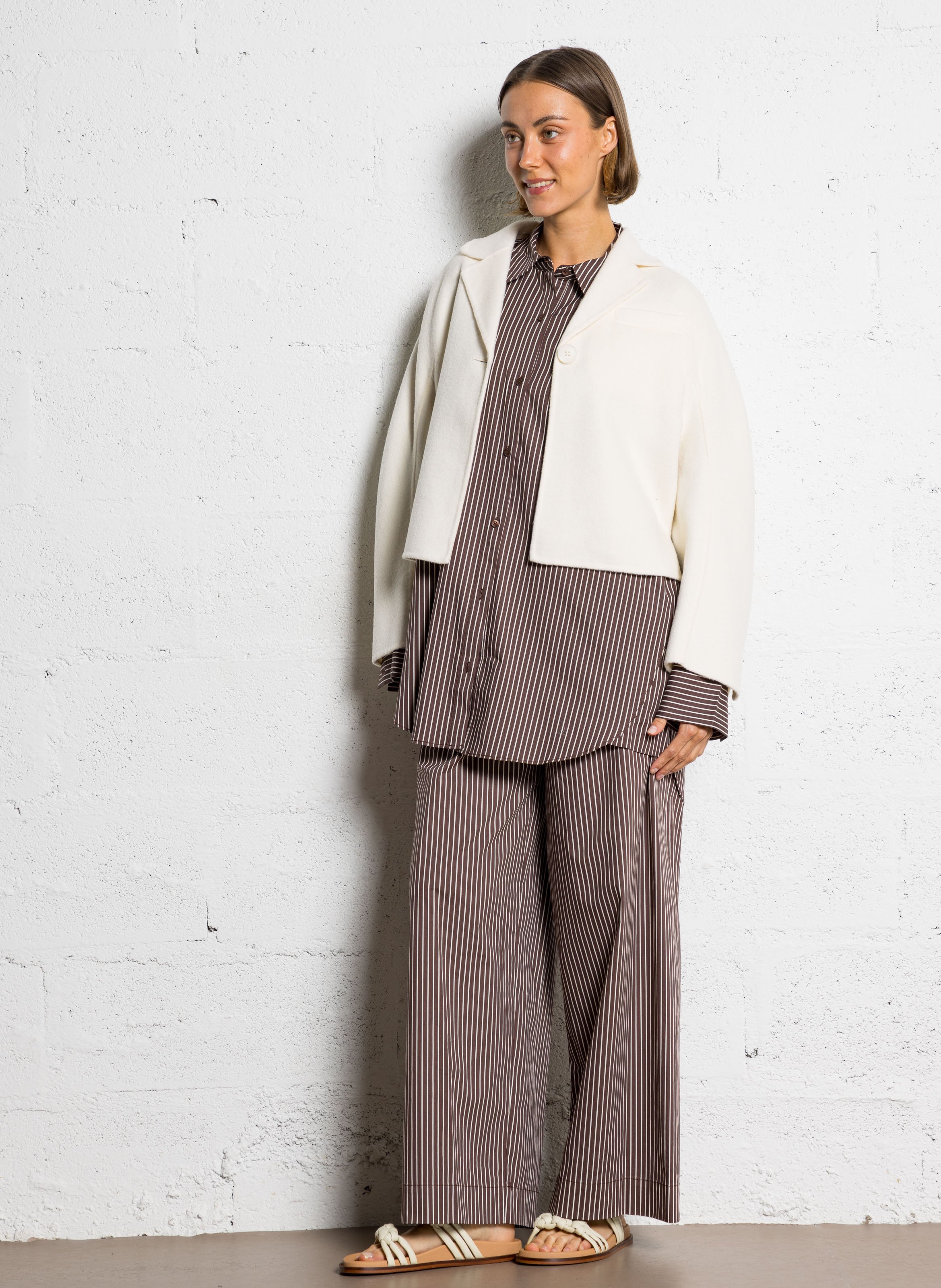 Straight striped trousers  STAUD Multicolored